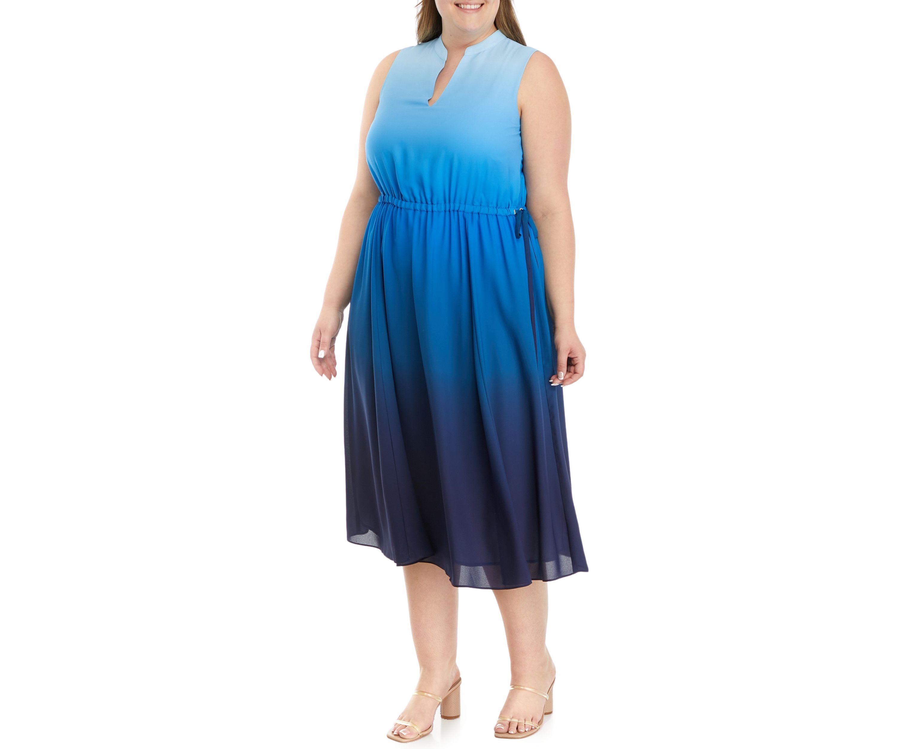 Plus Size Jenna Drawstring Midi Dress
