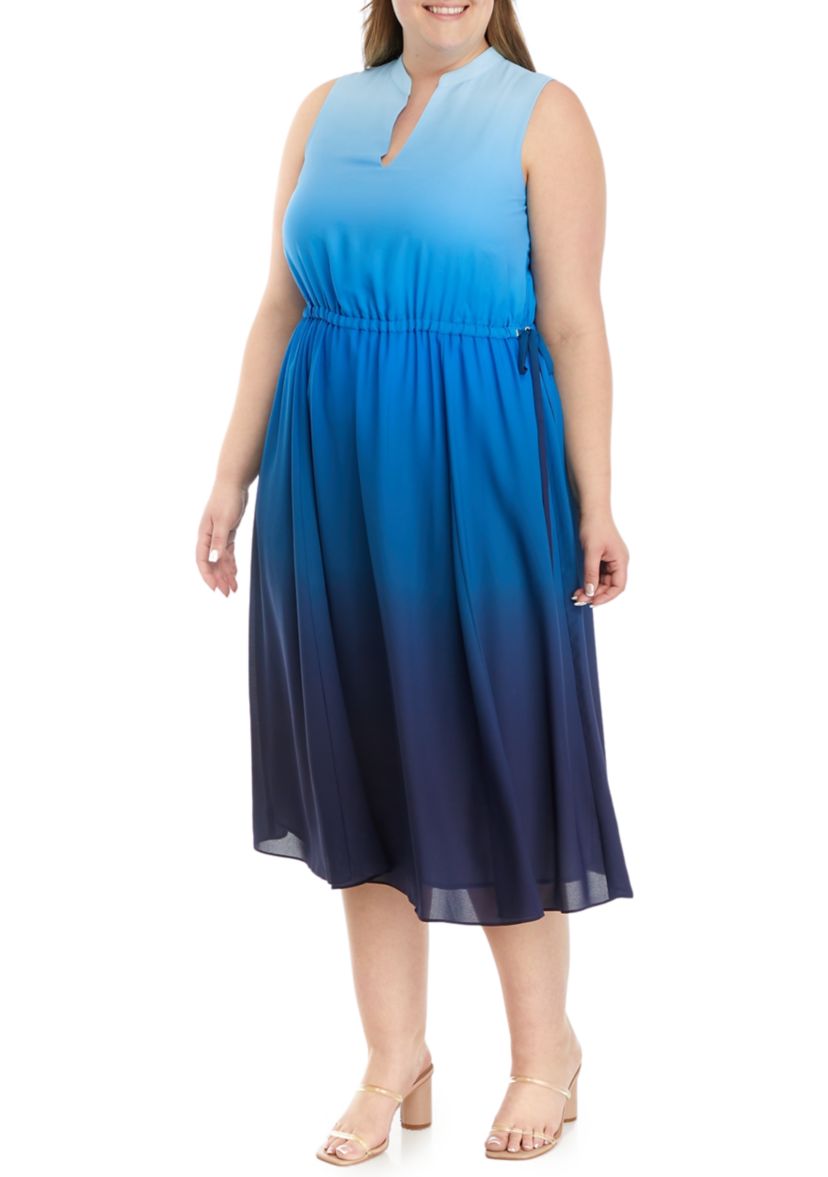 Plus Size Jenna Drawstring Midi Dress