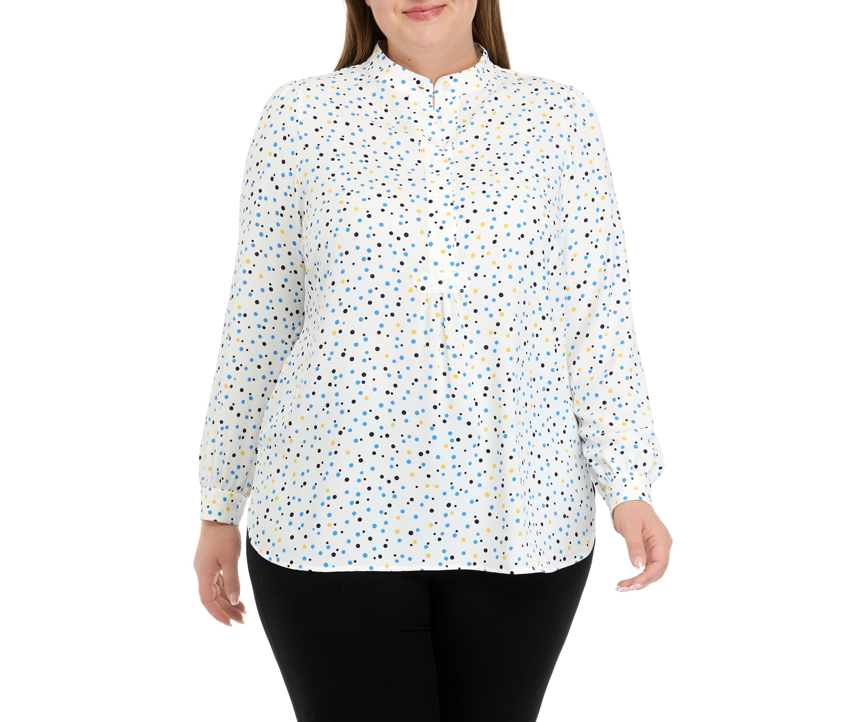 Plus Size Ritz Dot Poet Blouse