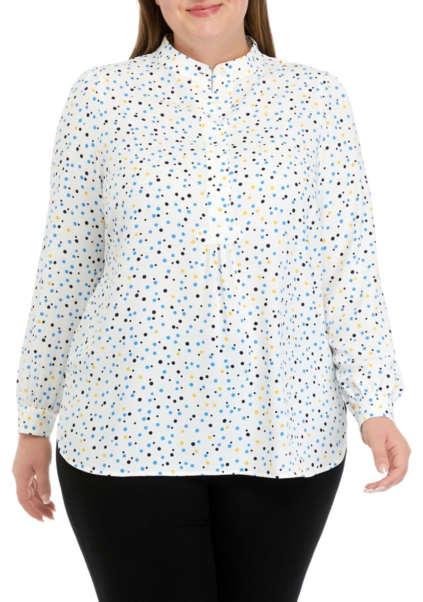 Plus Size Ritz Dot Poet Blouse