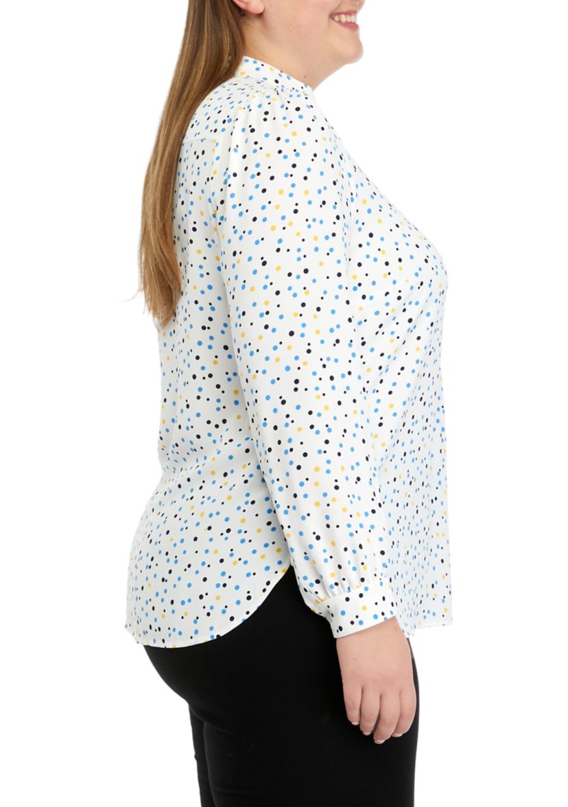 Plus Size Ritz Dot Poet Blouse