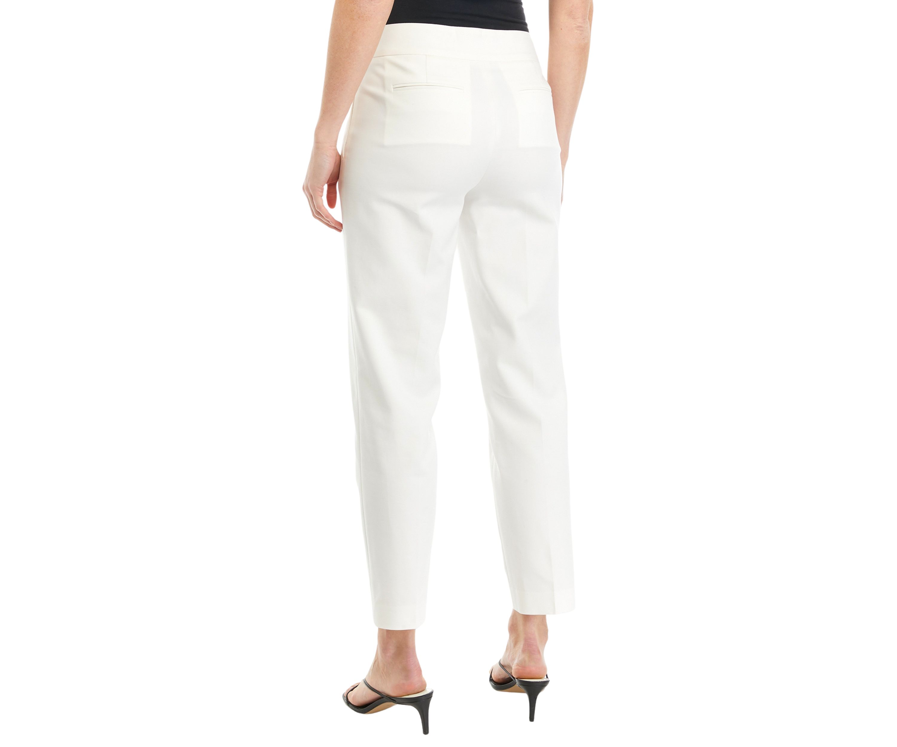 Womens Fly Front Single Coin Pocket Slim Ankle Pants 