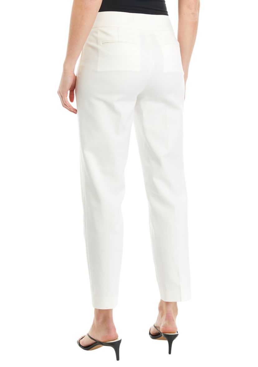Womens Fly Front Single Coin Pocket Slim Ankle Pants 