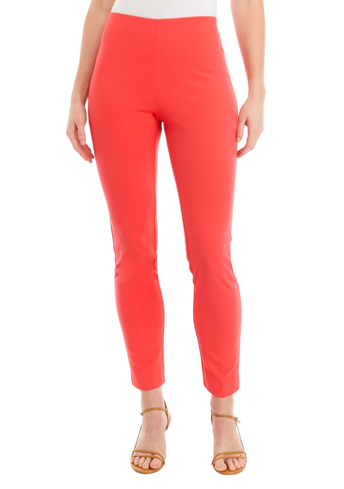 Womens Pull On Hollywood Waist Slim Ankle Pants