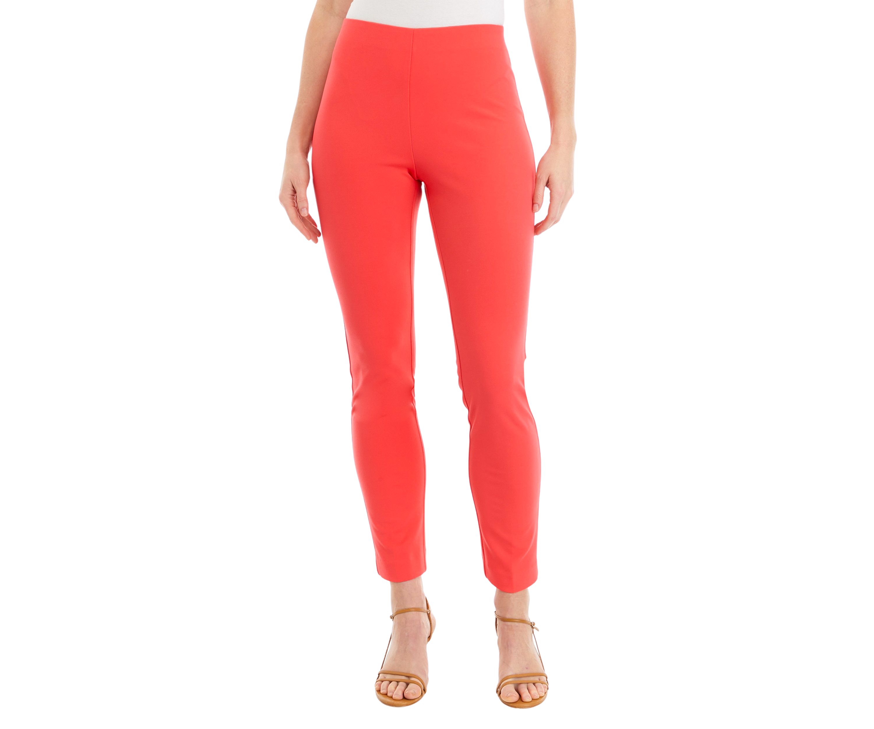 Womens Pull On Hollywood Waist Slim Ankle Pants