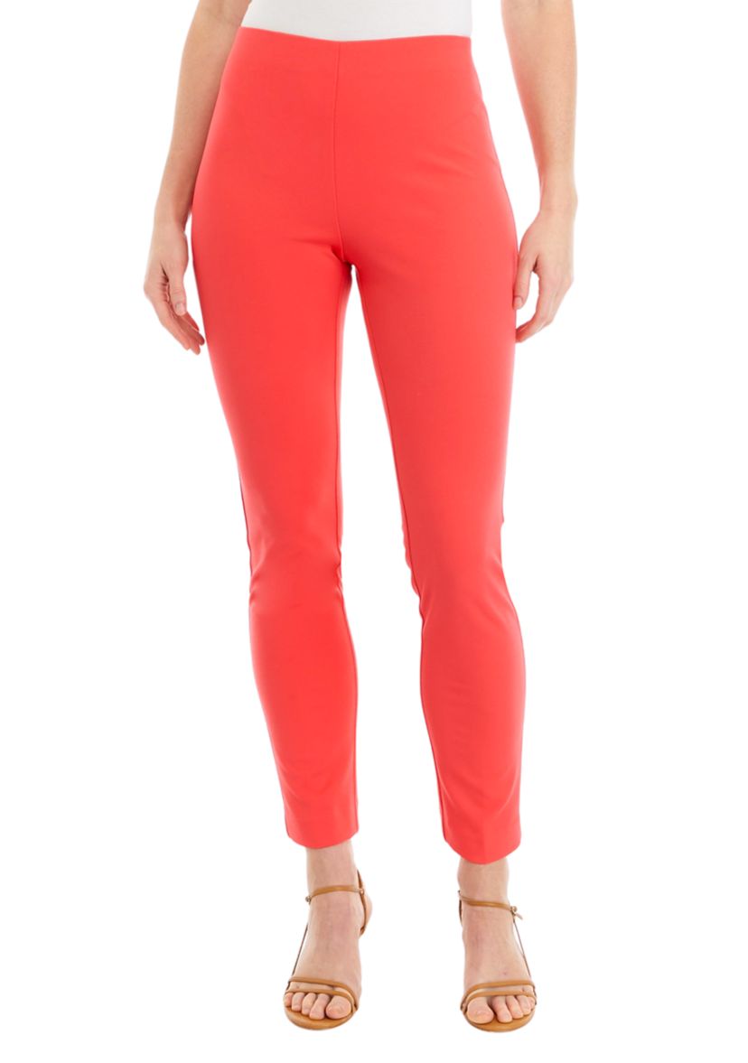 Womens Pull On Hollywood Waist Slim Ankle Pants