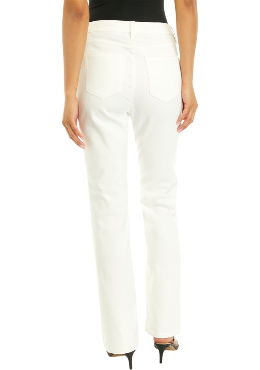 Womens High Rise Fly Front 5 Pocket Bootcut Pants