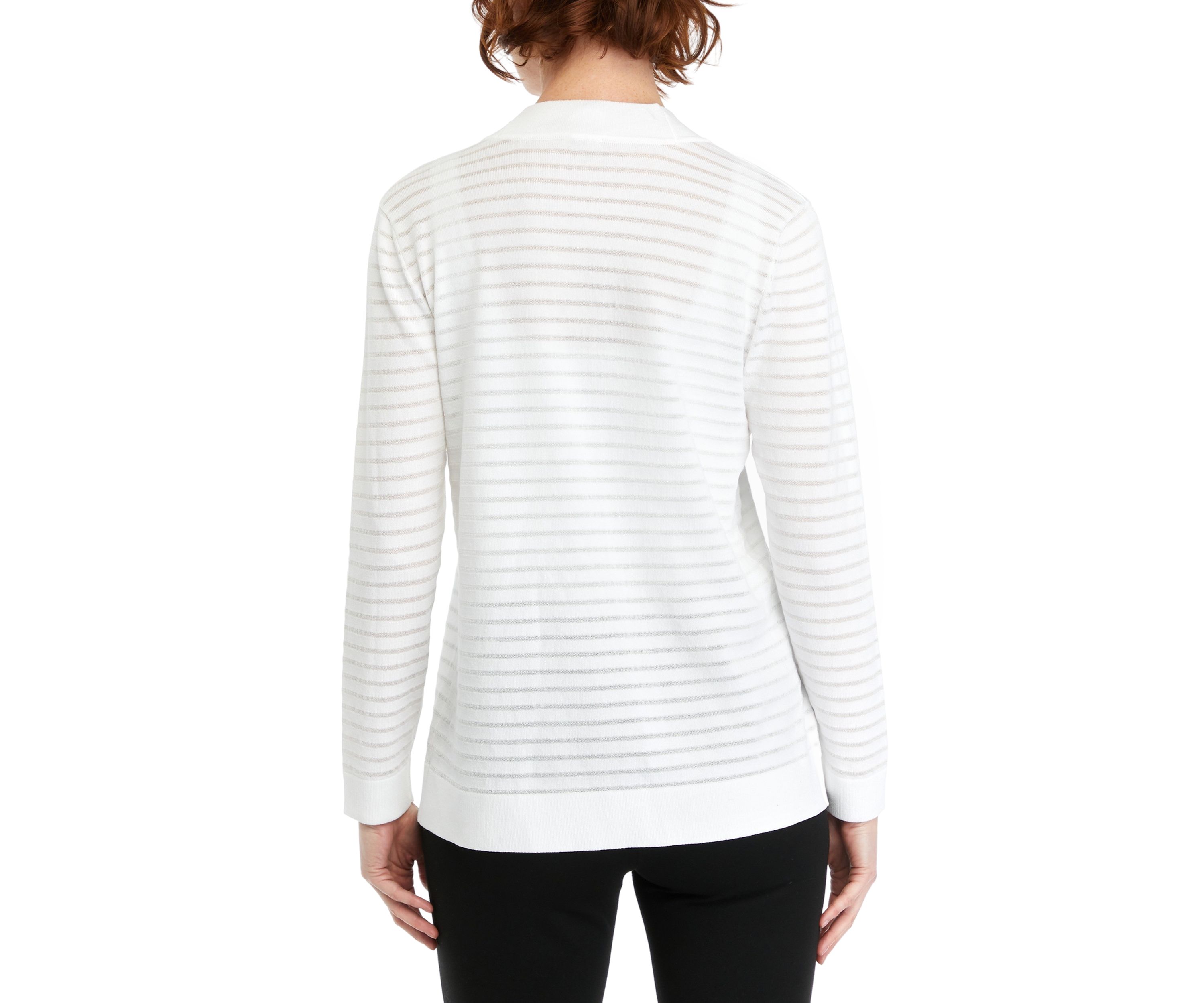Womens Sheer Stripe Cardigan