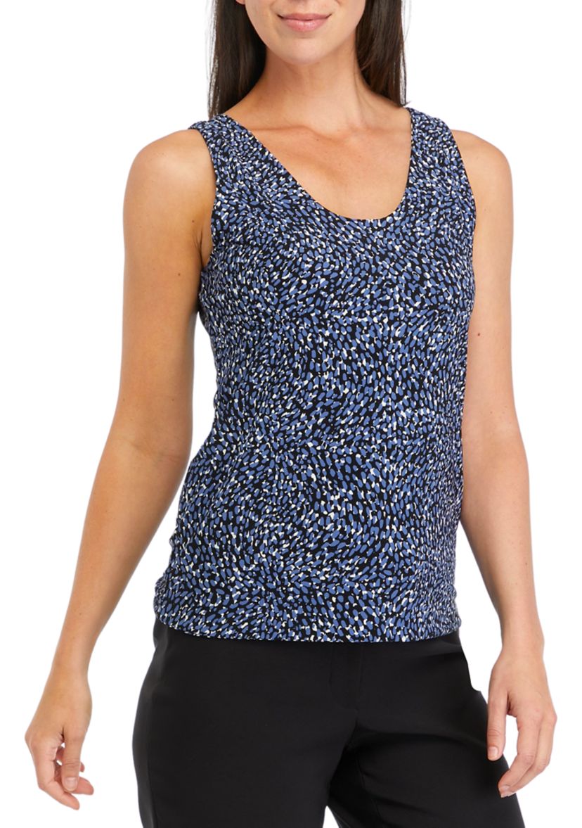 Petite Printed Reversible Scoop Neck Tank 