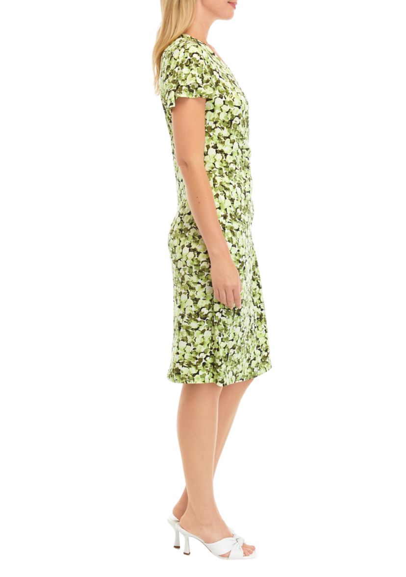 Womens Flutter Sleeve Wrap Dress
