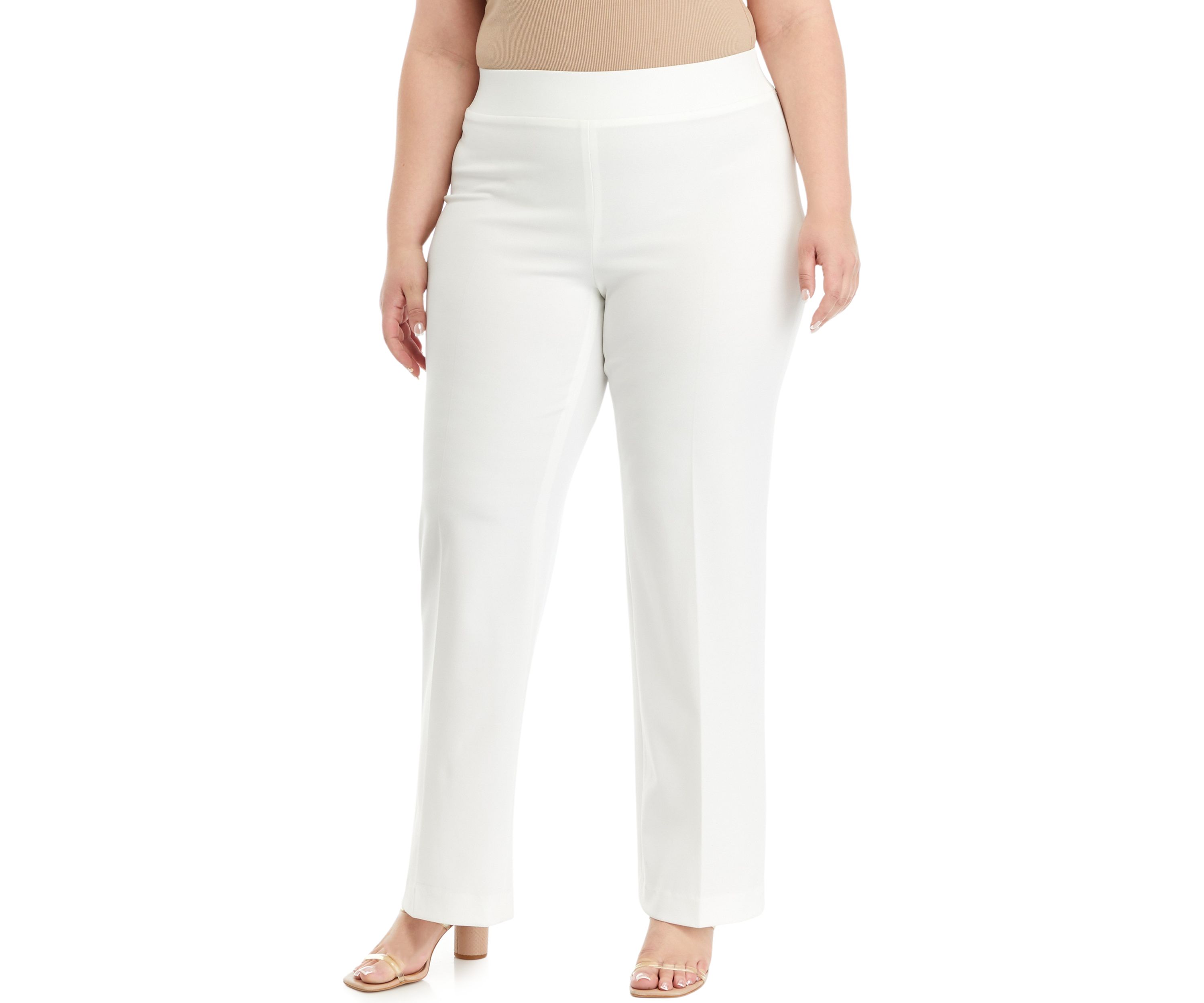 Plus Size Pull On Wide Leg Pants
