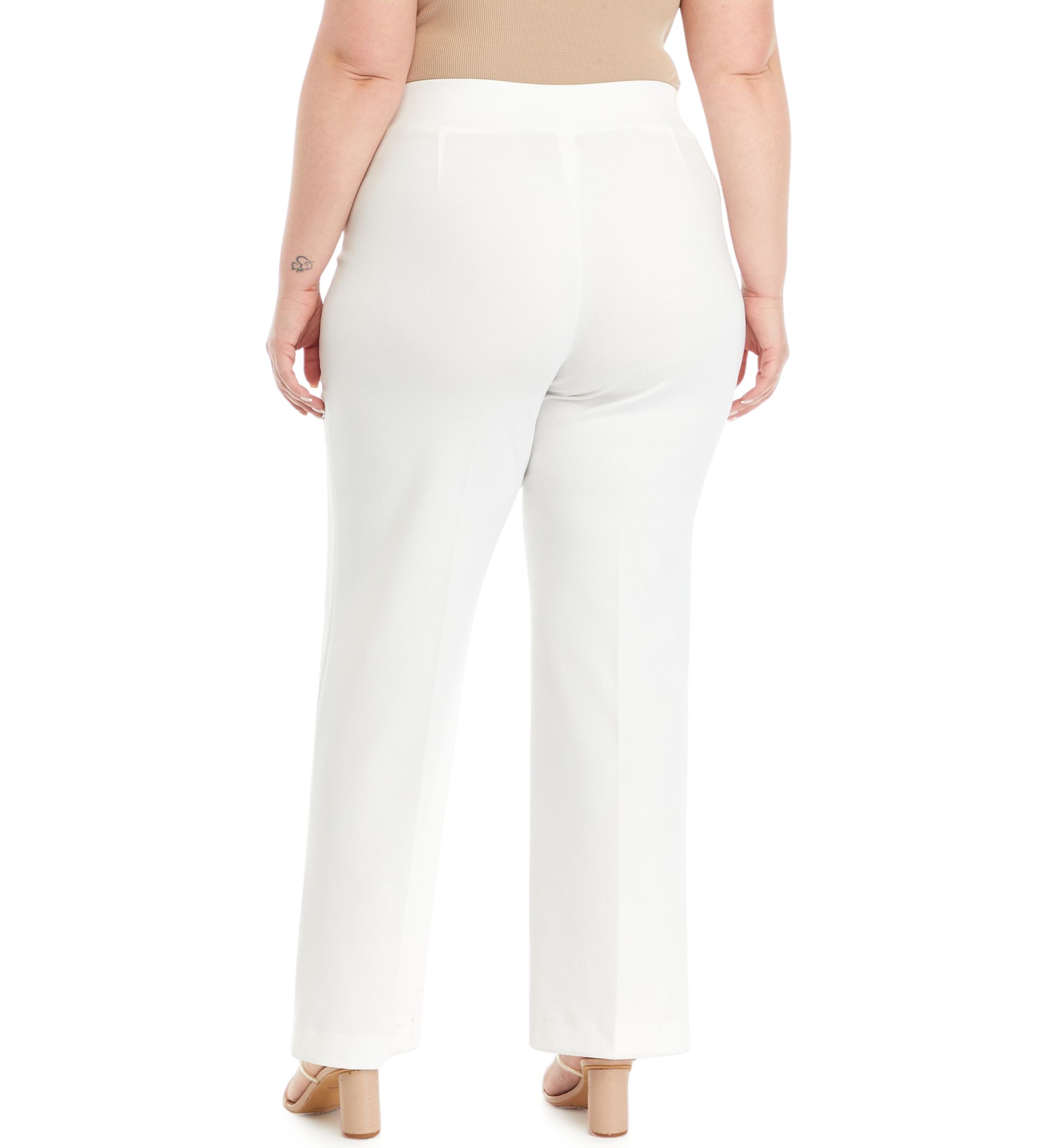 Plus Size Pull On Wide Leg Pants