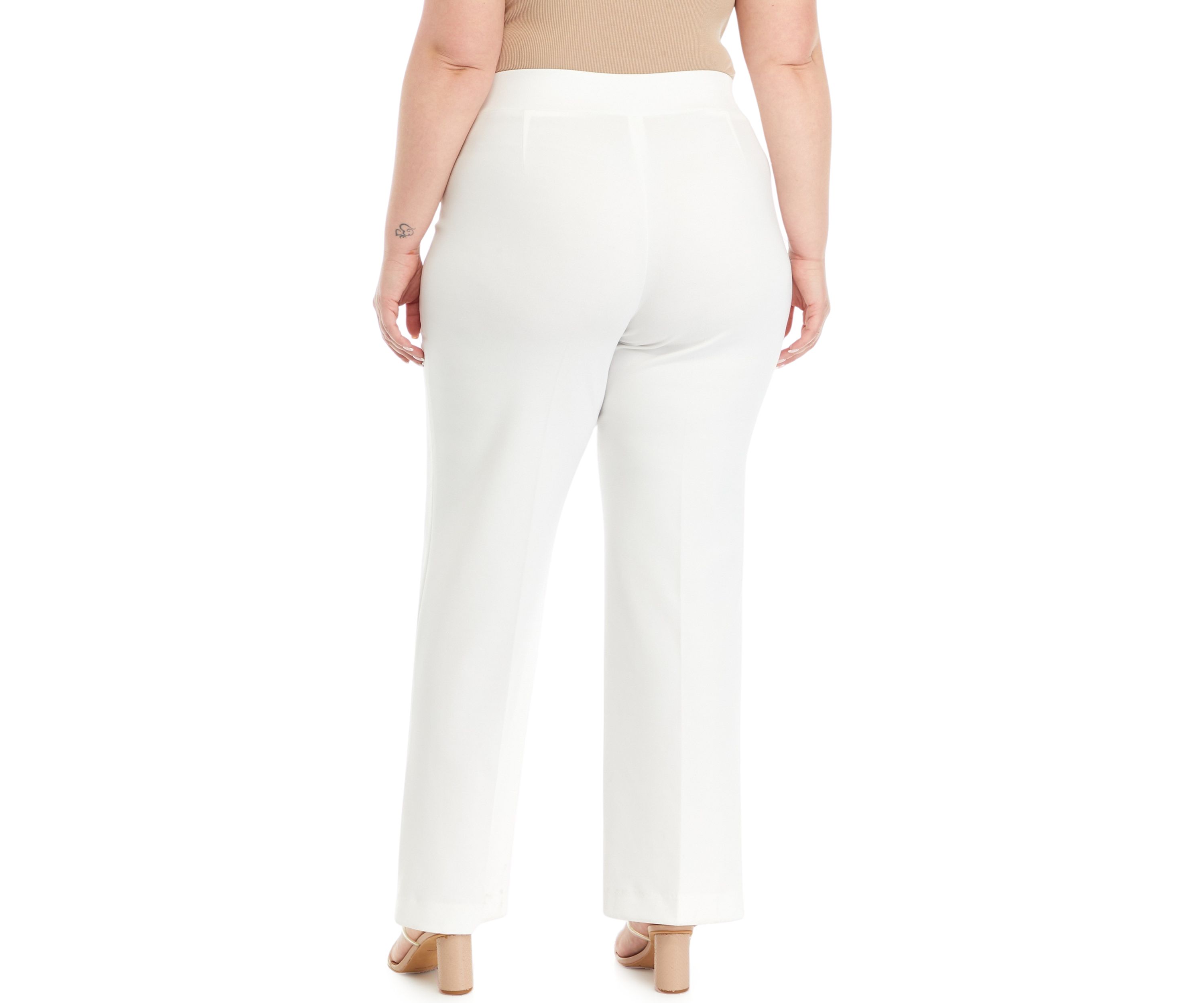 Plus Size Pull On Wide Leg Pants