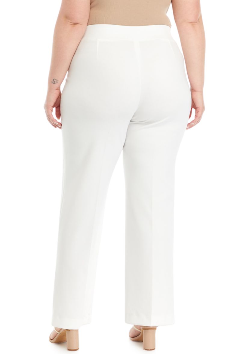 Plus Size Pull On Wide Leg Pants