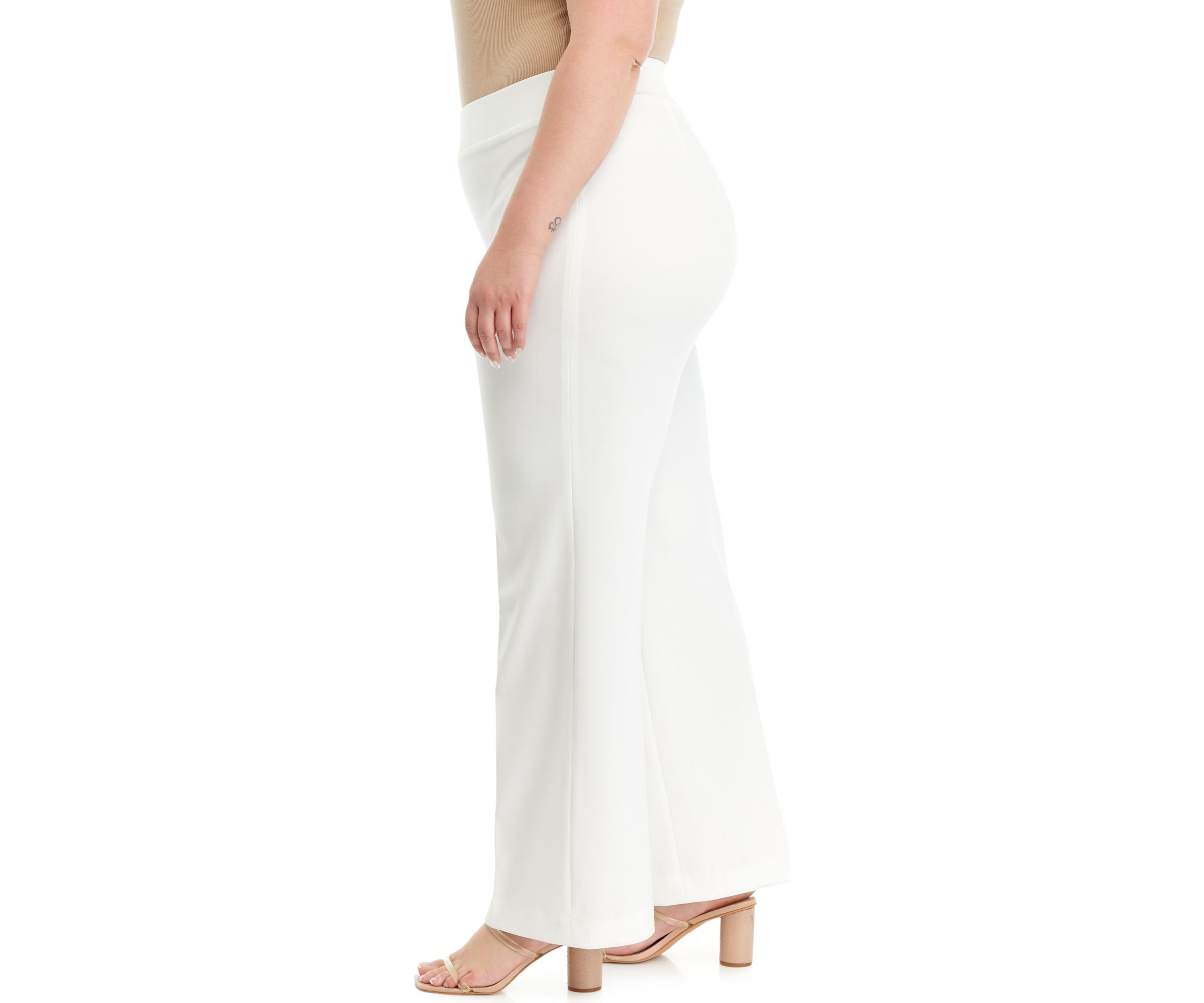 Plus Size Pull On Wide Leg Pants