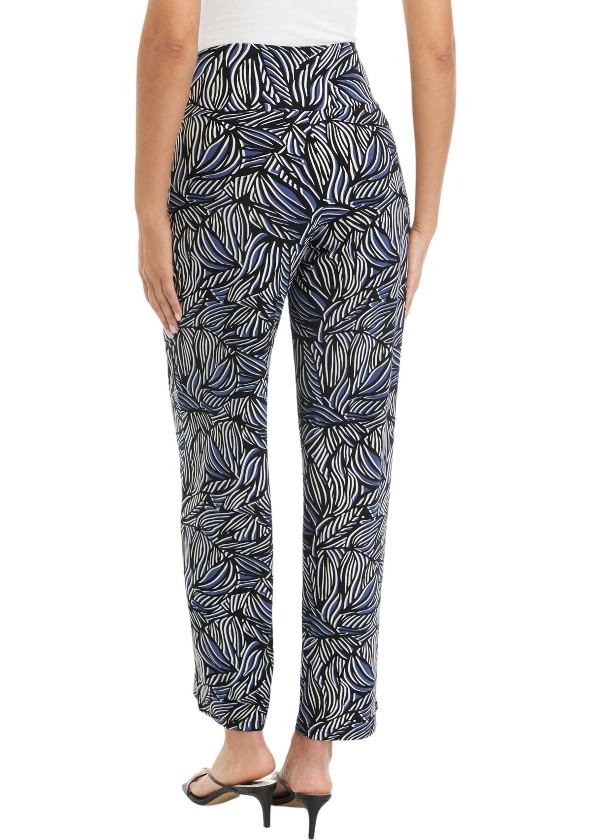 Womens Printed Pull On Flare Pants