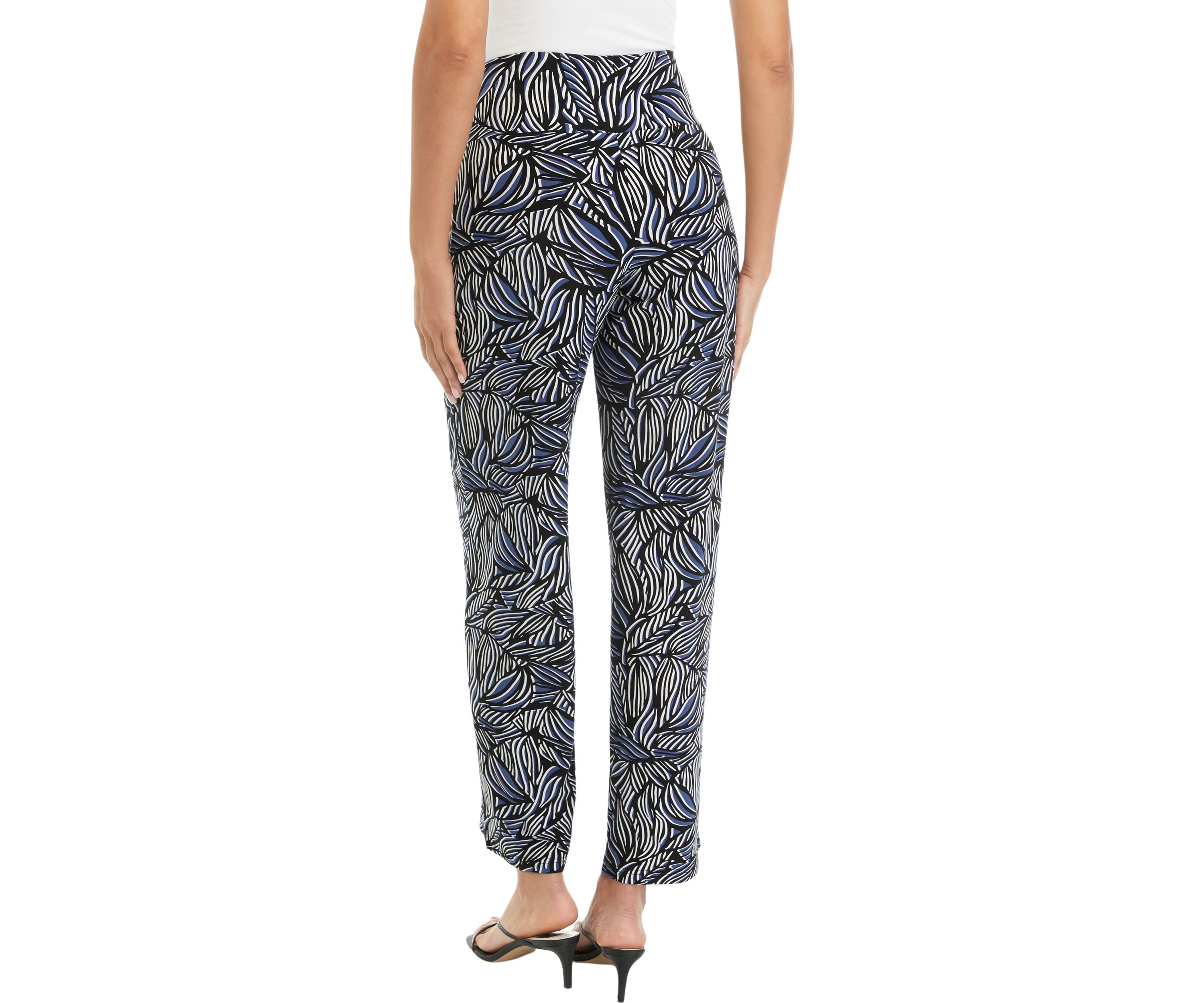 Womens Printed Pull On Flare Pants
