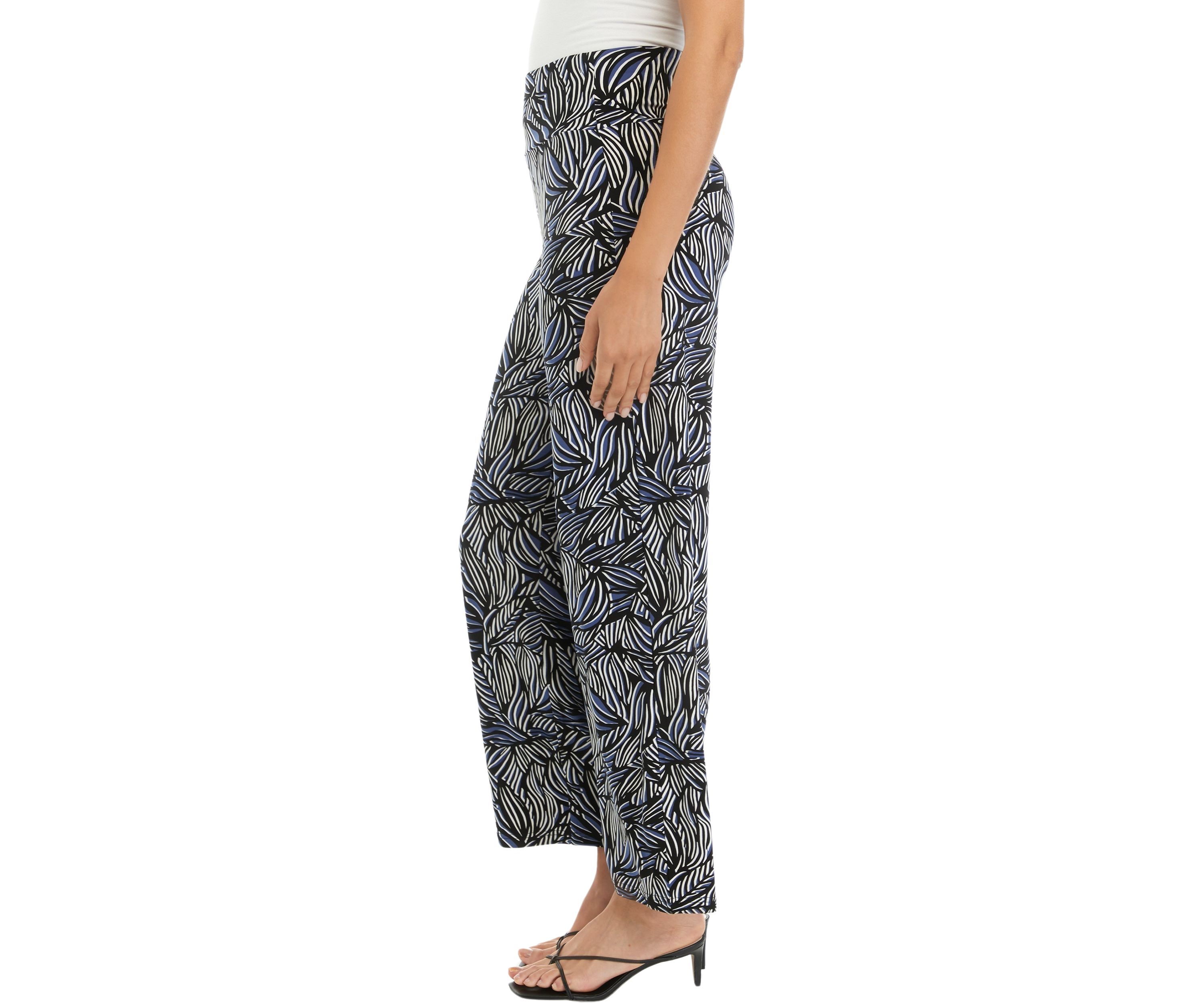 Womens Printed Pull On Flare Pants