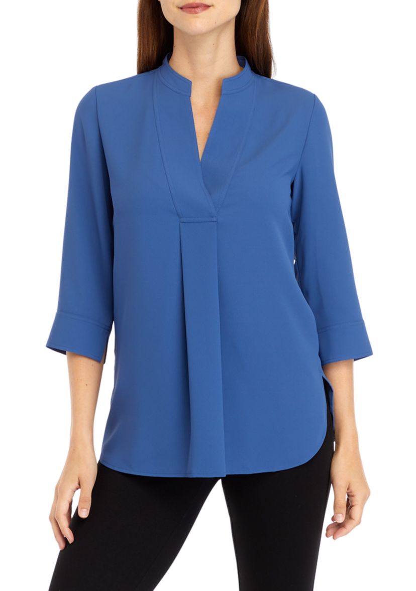 Womens 3/4 Sleeve V-Neck Tunic Top