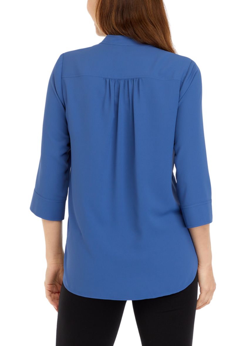 Womens 3/4 Sleeve V-Neck Tunic Top