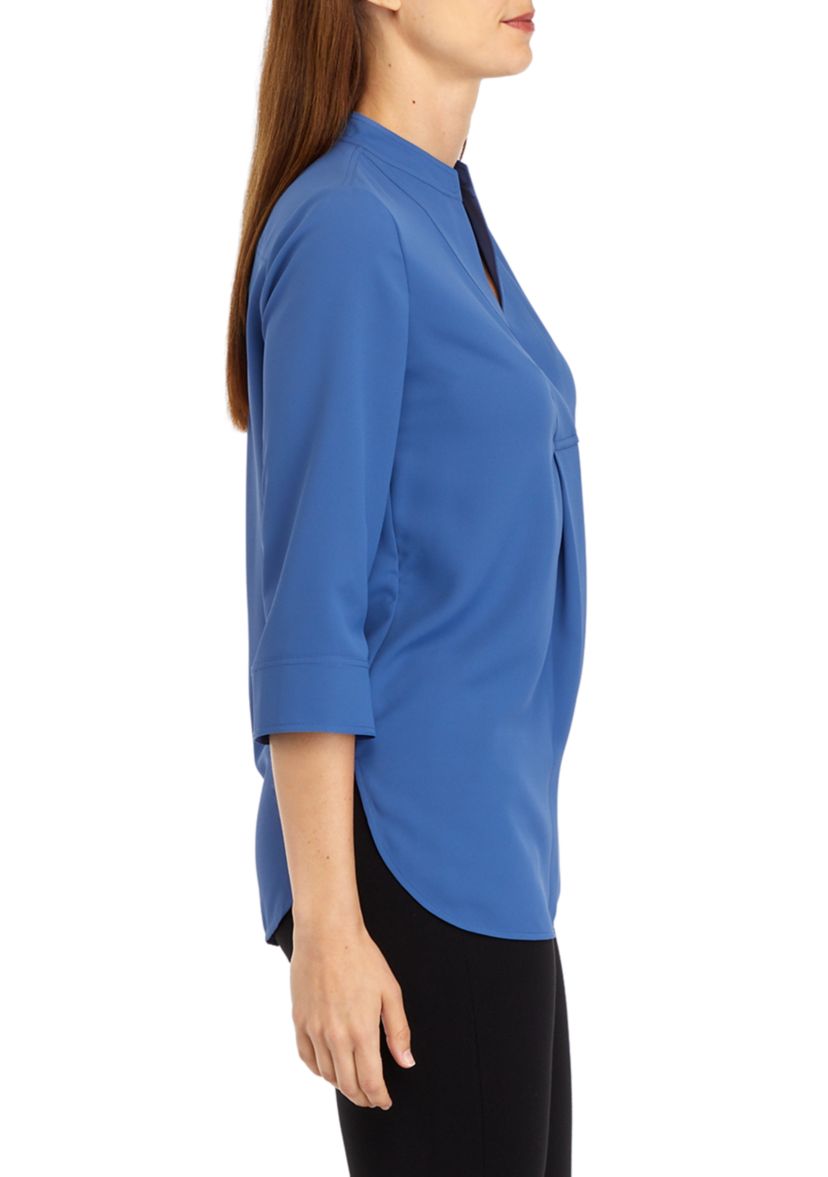 Womens 3/4 Sleeve V-Neck Tunic Top