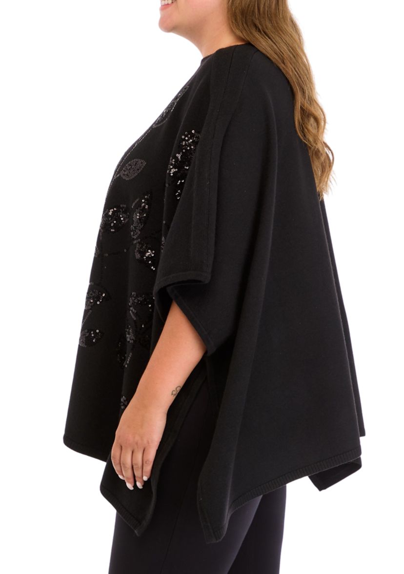 Plus Size Kimono Sleeve Sequin Top 