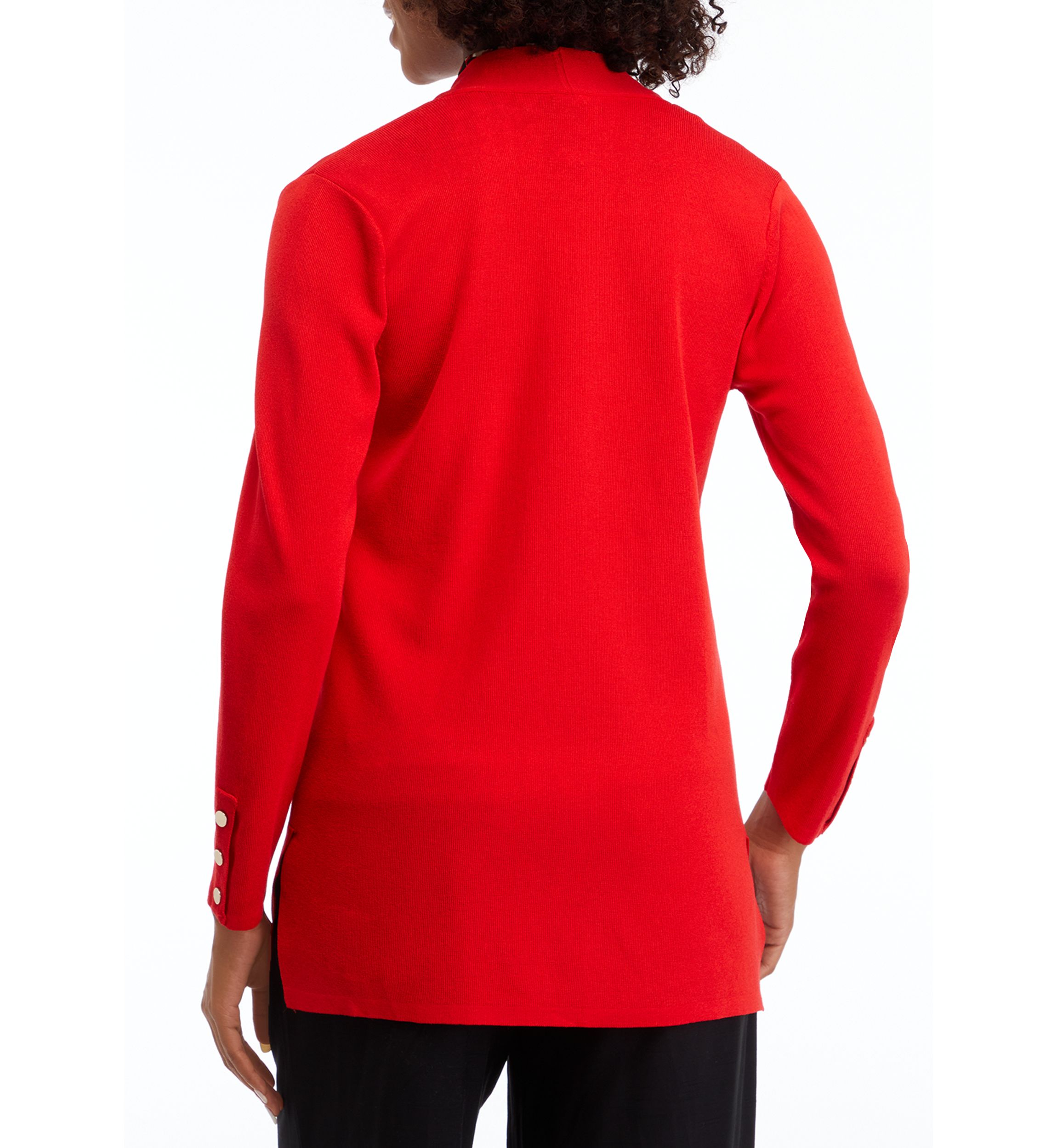 Womens Carmel Self Edge Kissing Front Cardigan