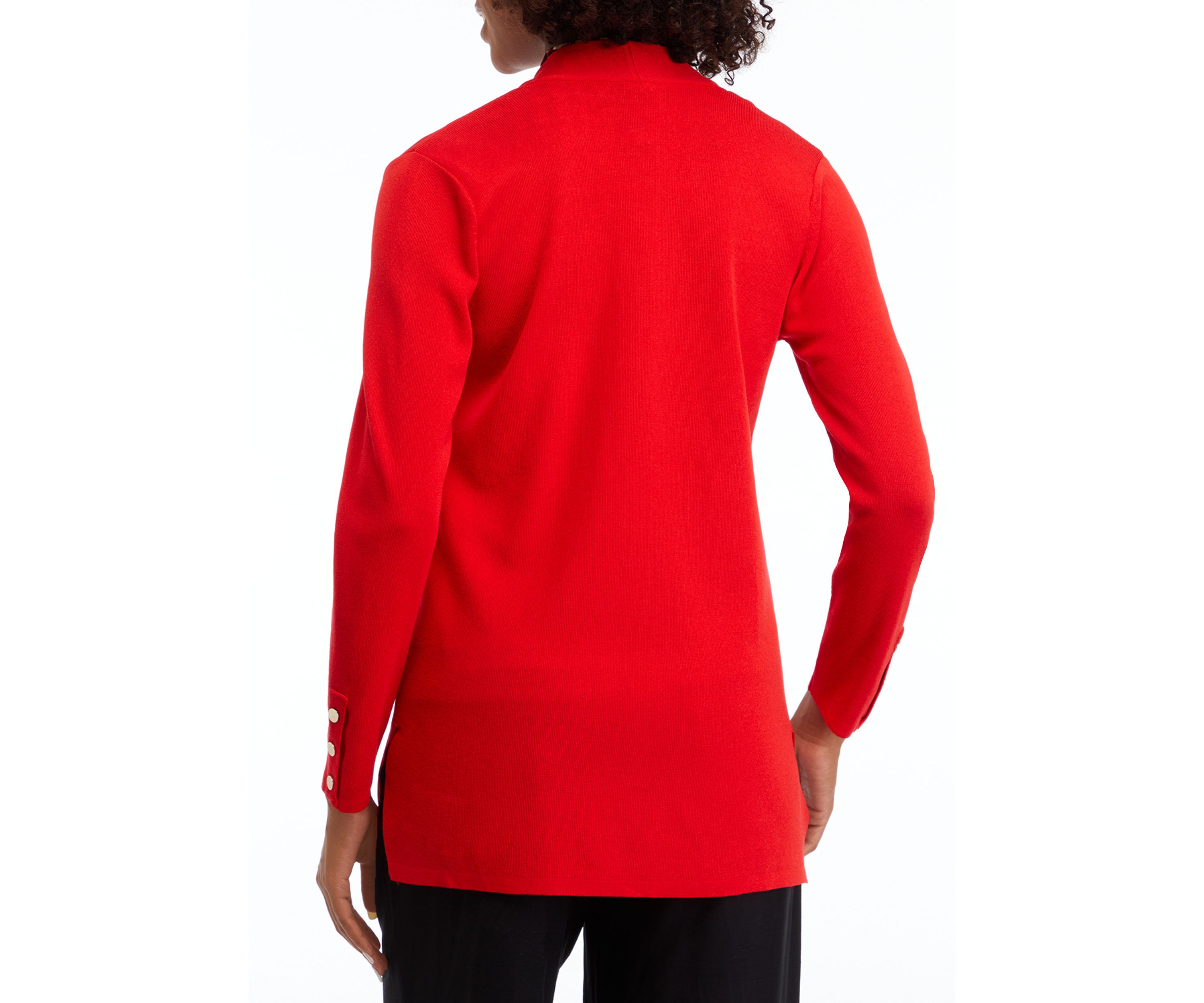 Womens Carmel Self Edge Kissing Front Cardigan