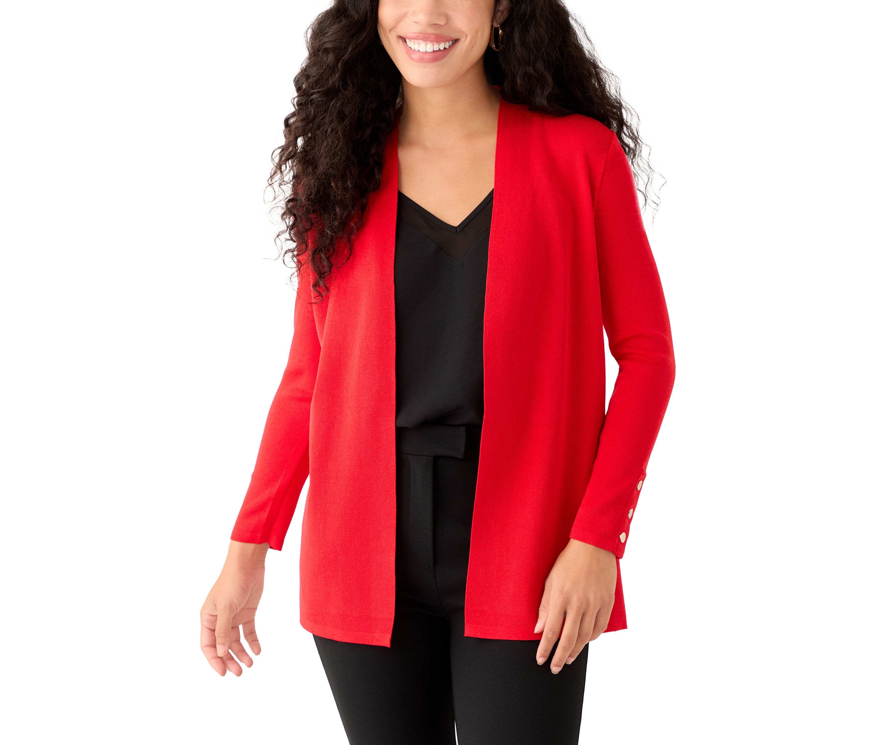 Petite Carmel Self Edge Kissing Front Cardigan
