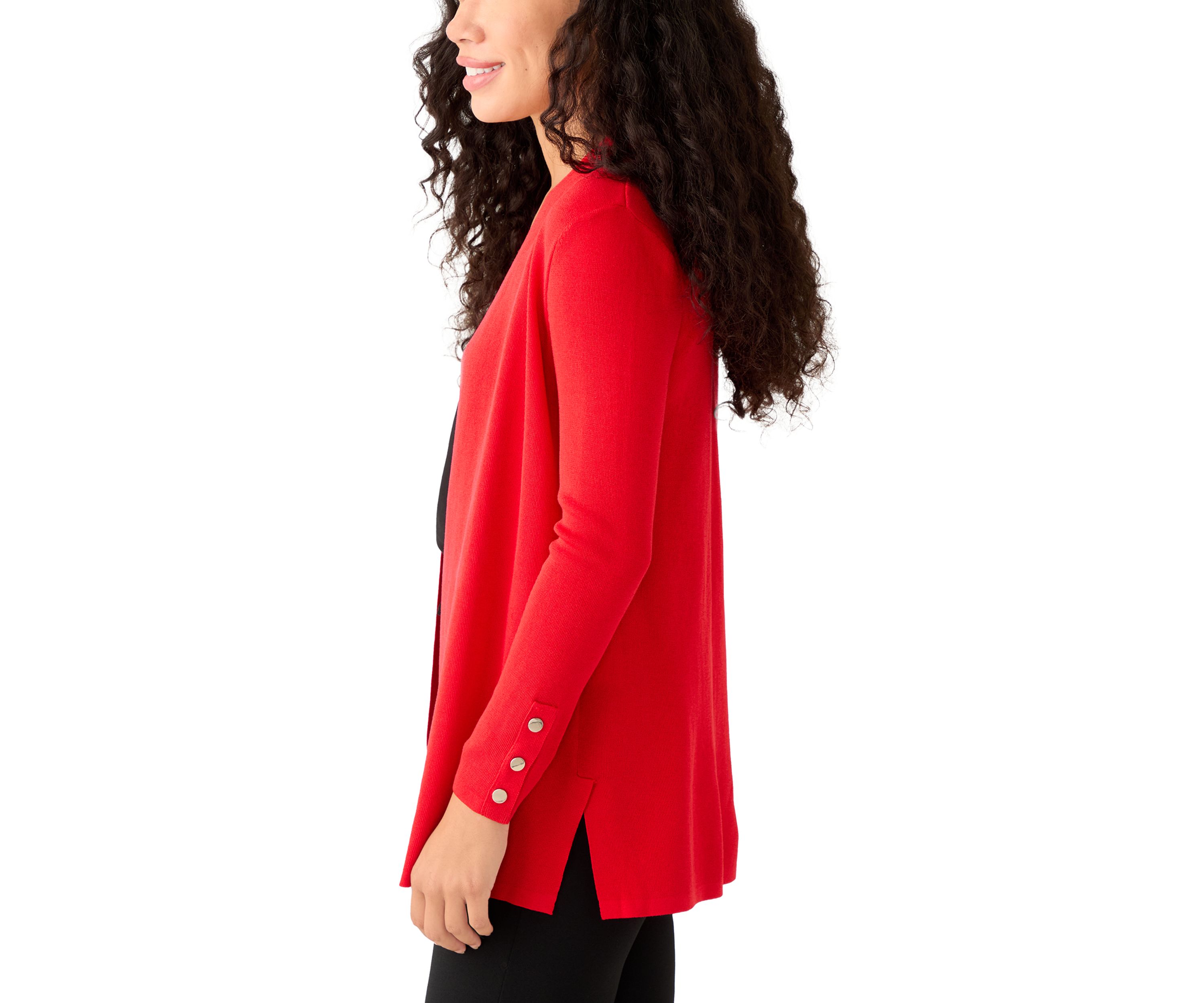 Petite Carmel Self Edge Kissing Front Cardigan