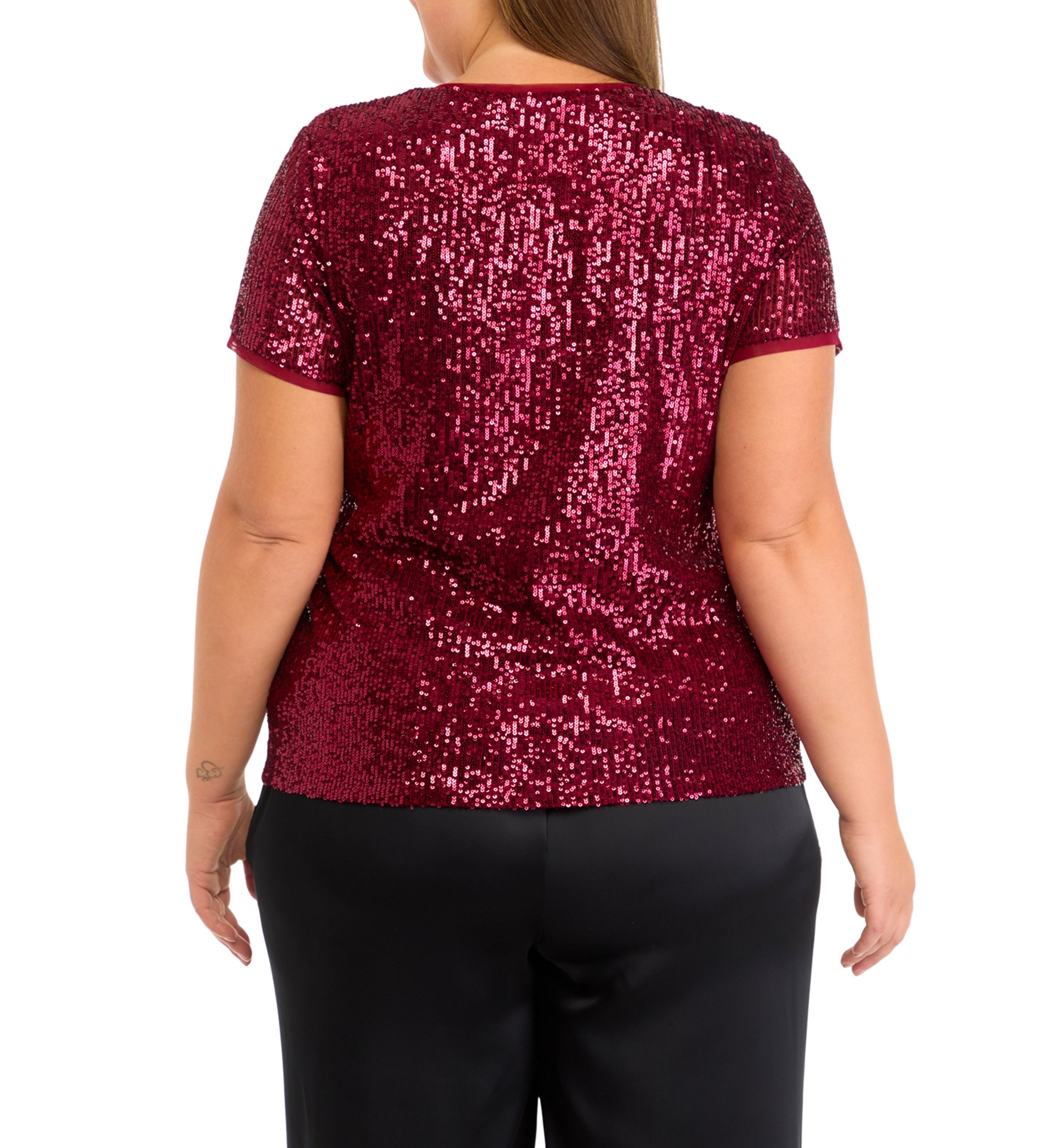 Plus Size Sequin Top 