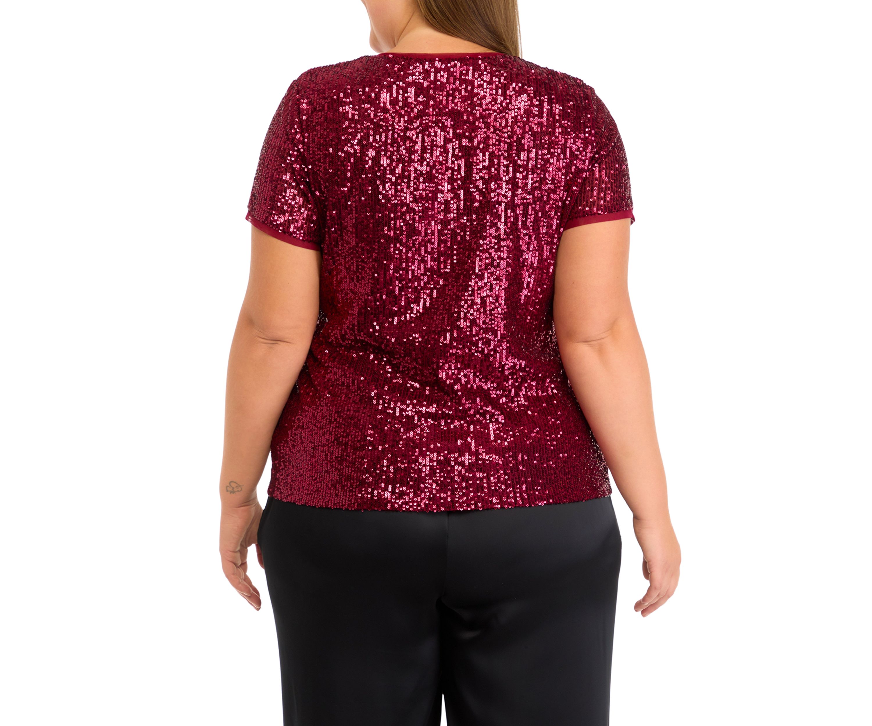 Plus Size Sequin Top 