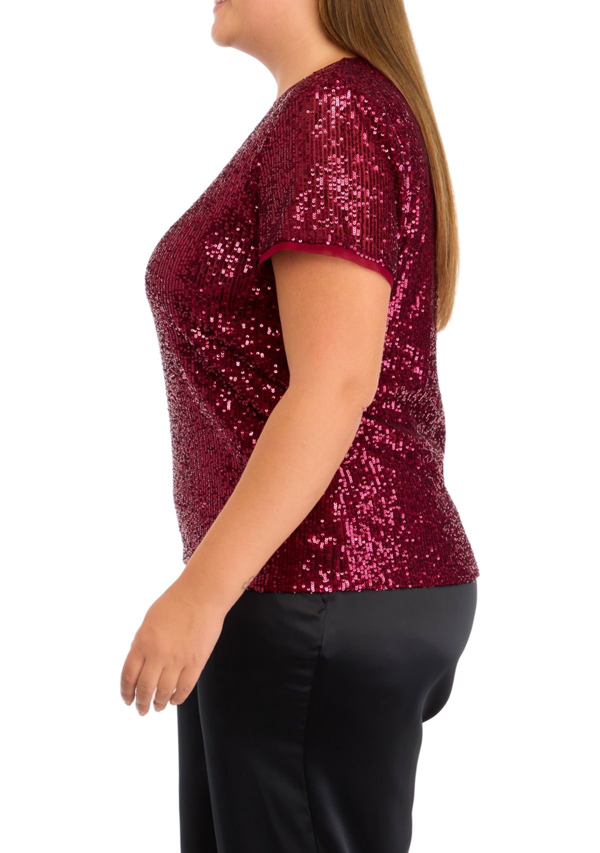 Plus Size Sequin Top 