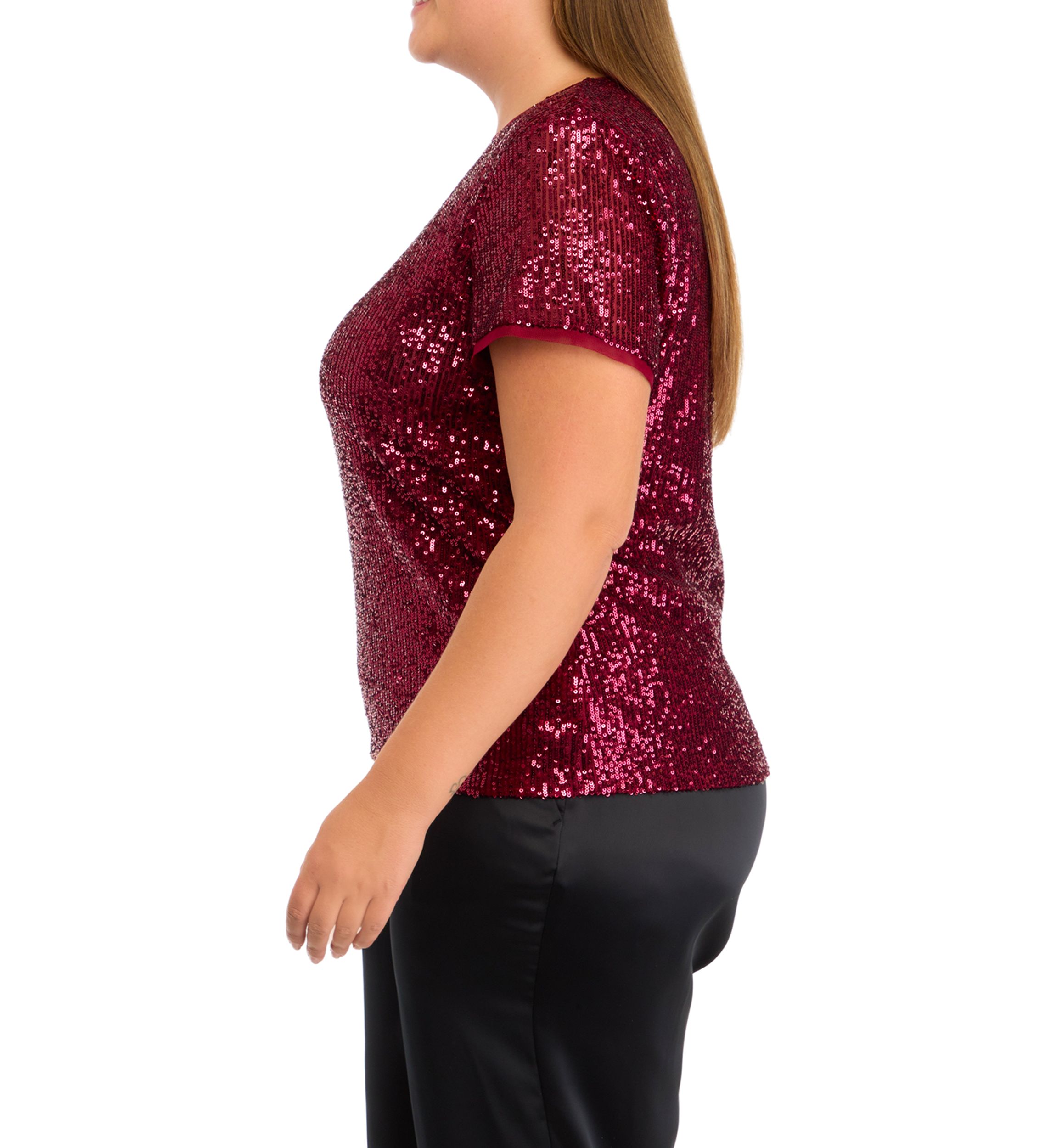 Plus Size Sequin Top 
