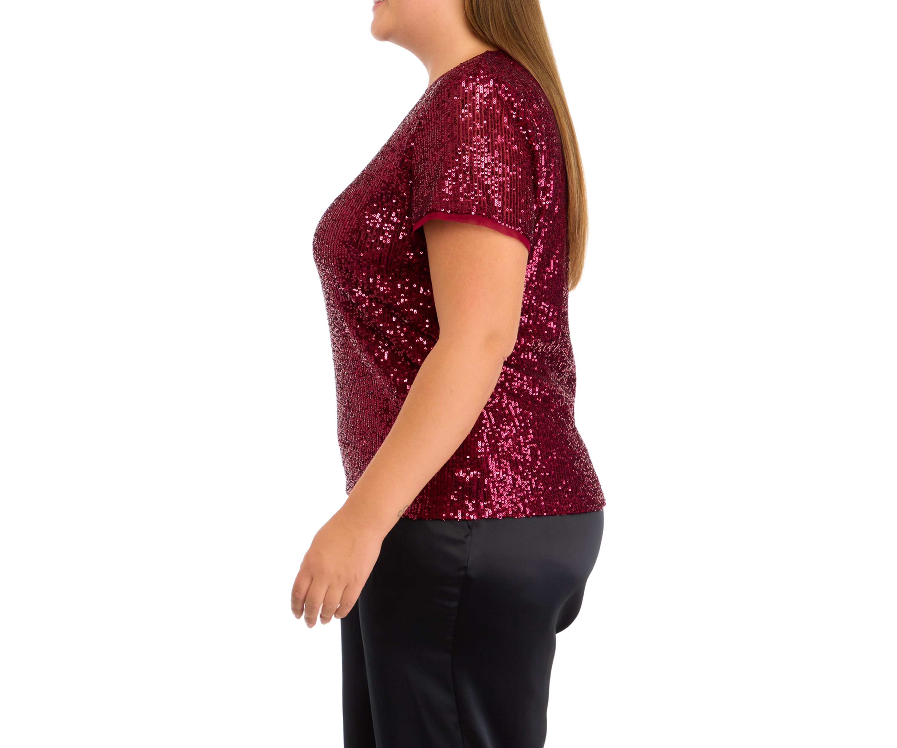 Plus Size Sequin Top 