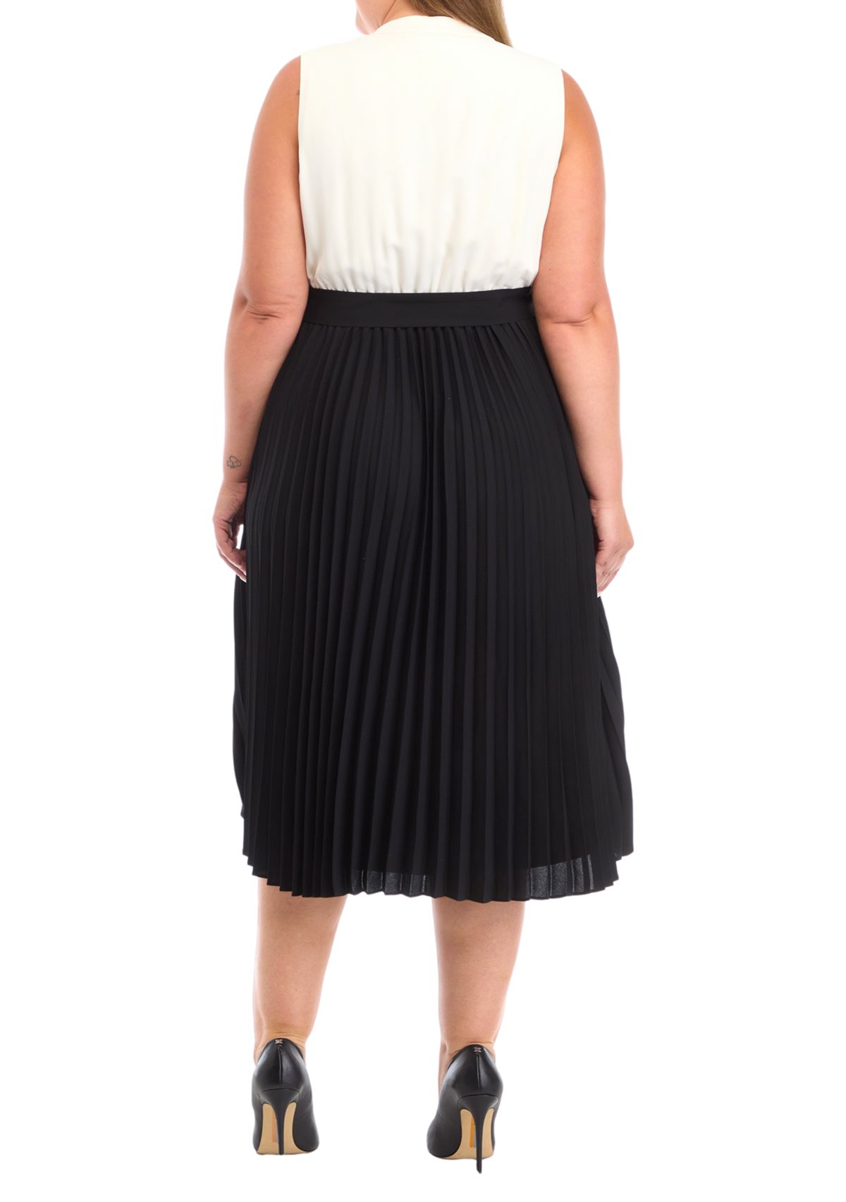 Womens Sleeveless Surplus Dress with Pleated 
