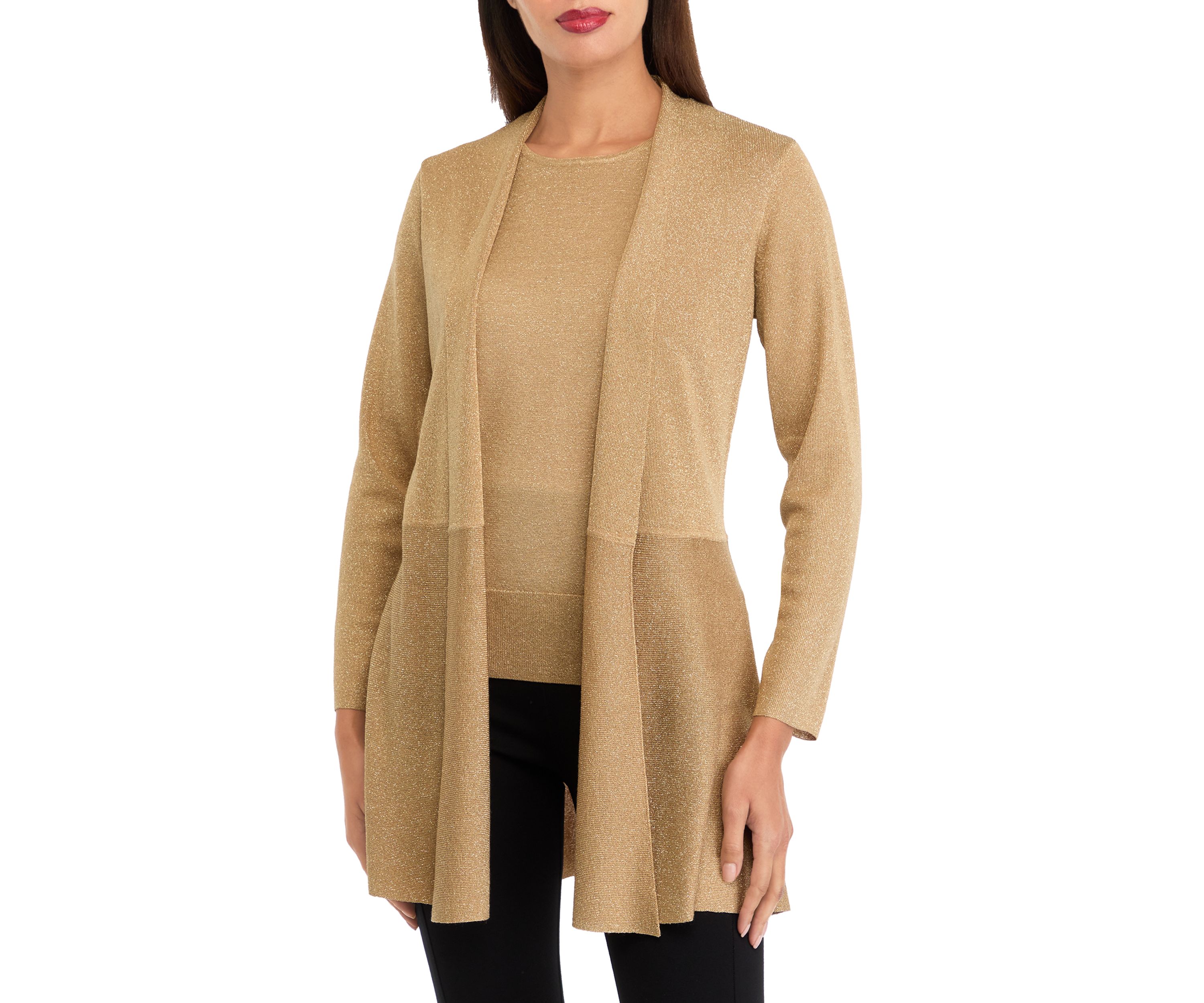 Womens Lurex Monterey Cardigan 