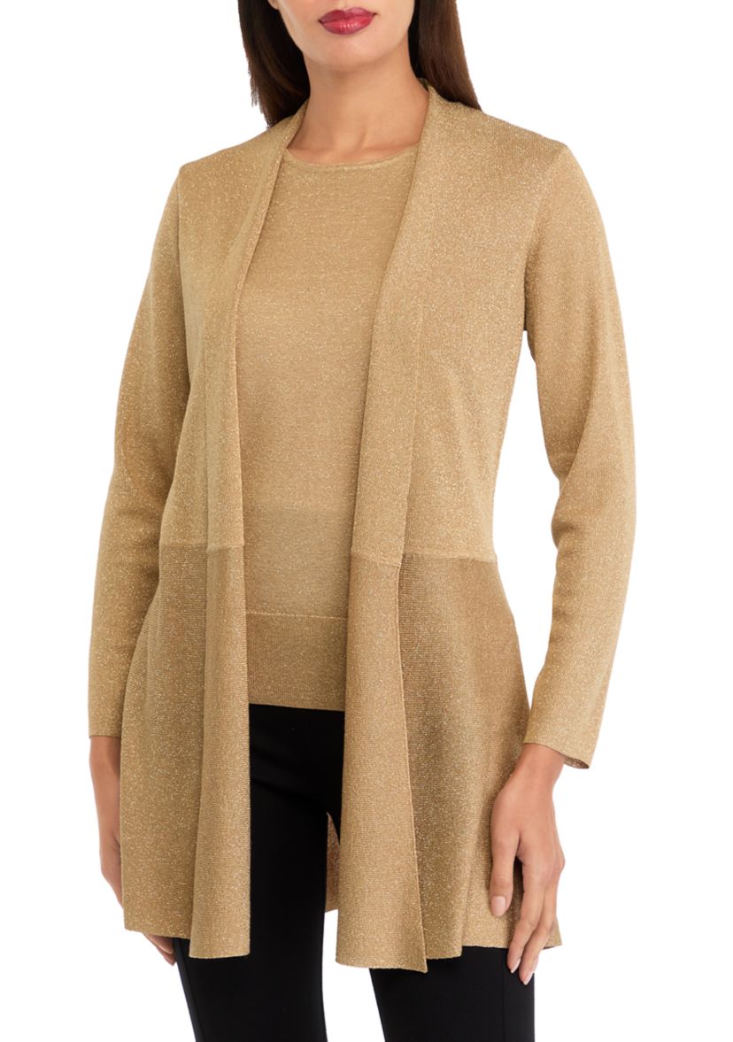 Womens Lurex Monterey Cardigan 