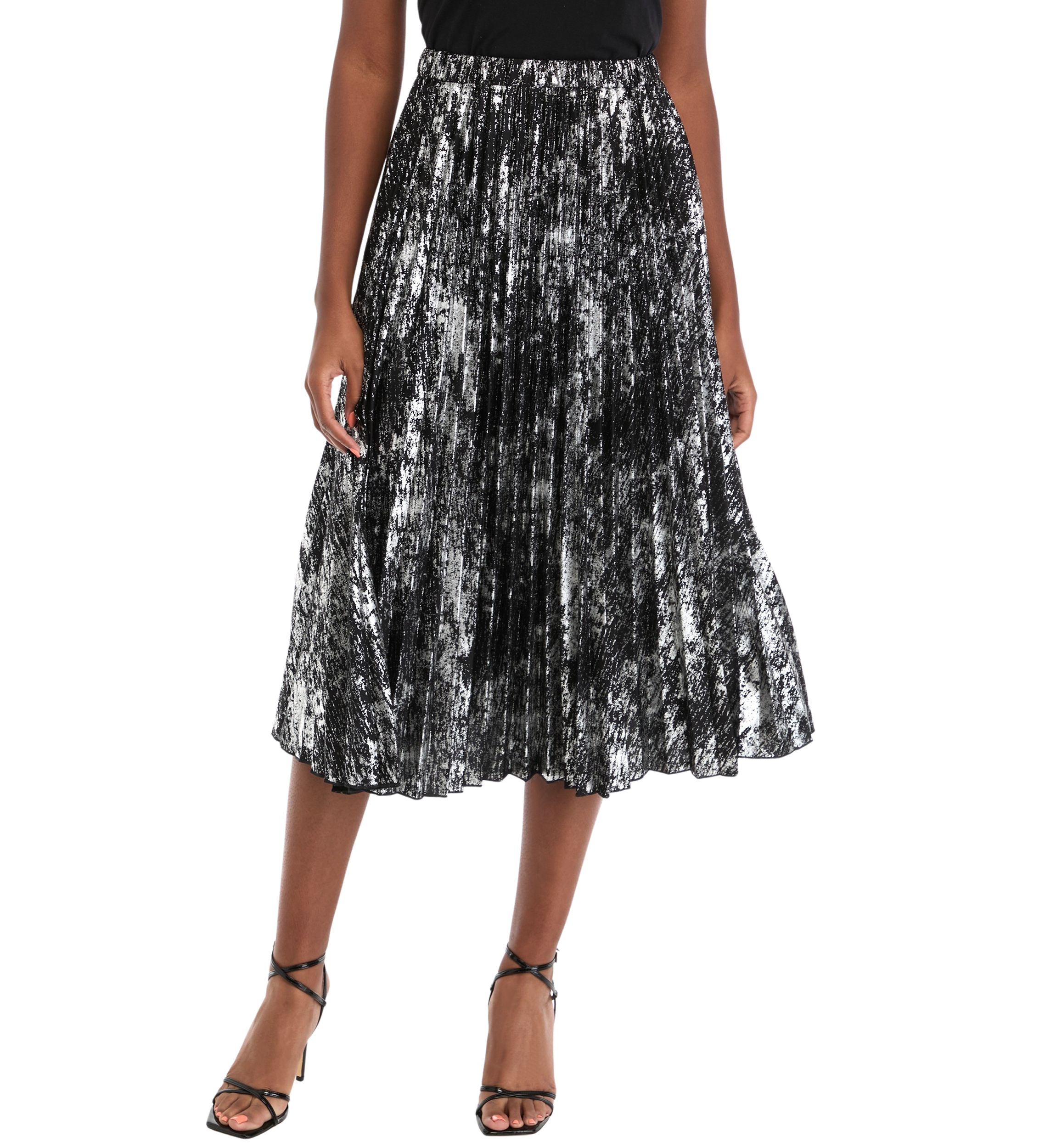 Petite Pull On Pleated Skirt