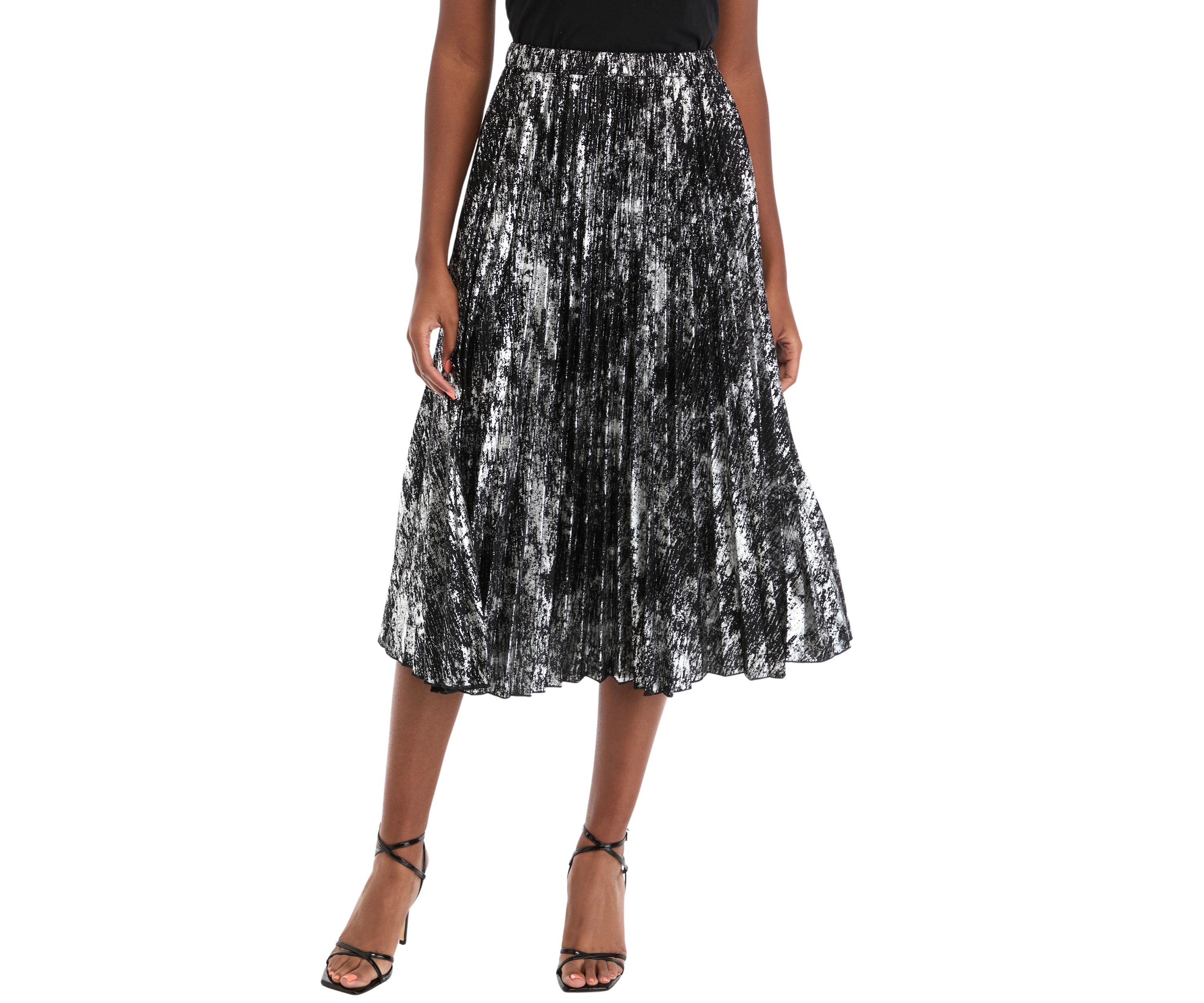 Petite Pull On Pleated Skirt