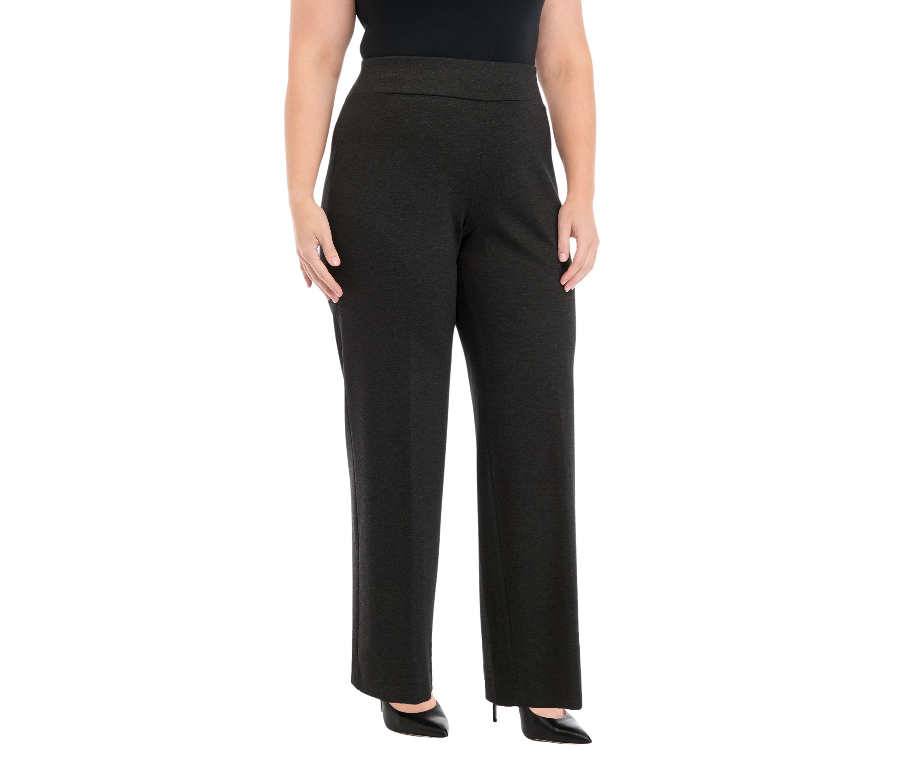Plus Size Pull On Wide Leg Pants