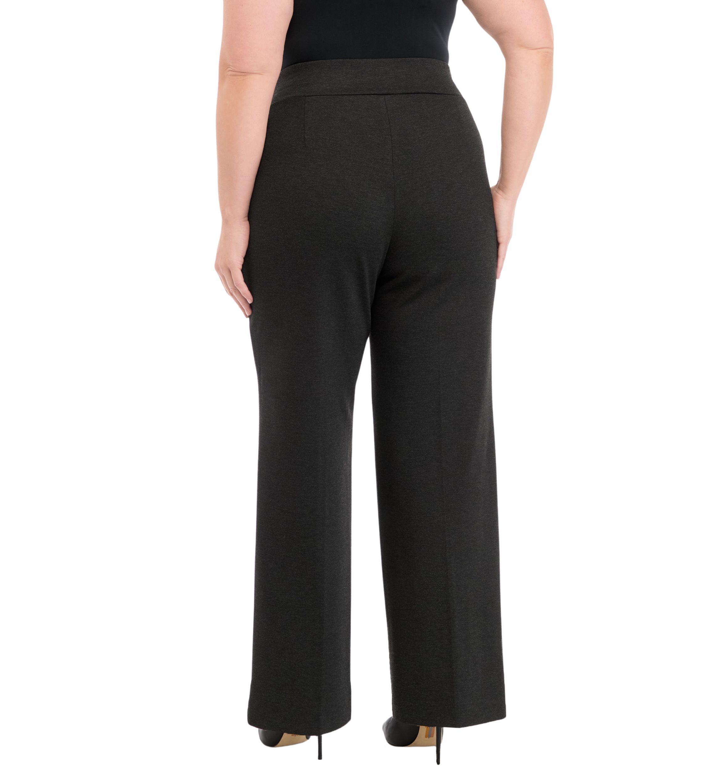 Plus Size Pull On Wide Leg Pants