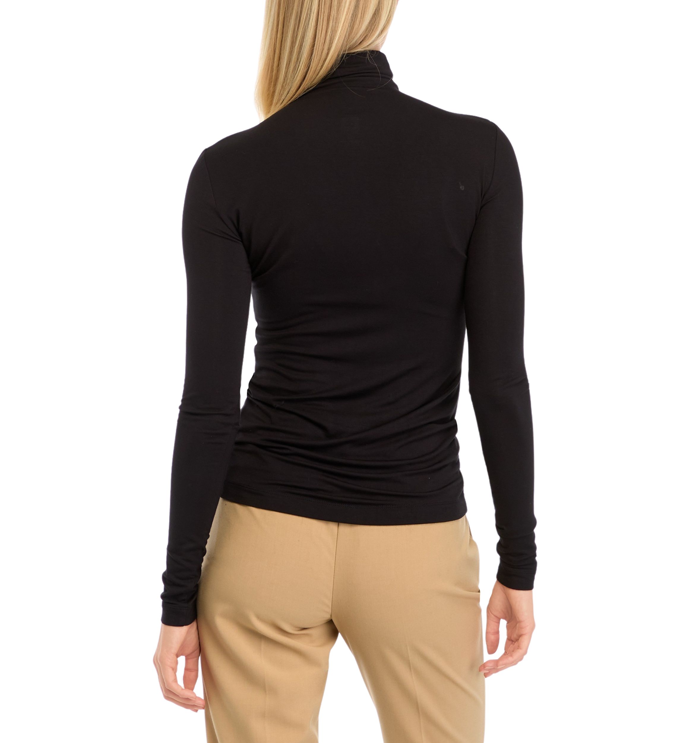 Womens Long Sleeve Seamless Turtleneck Sweater 