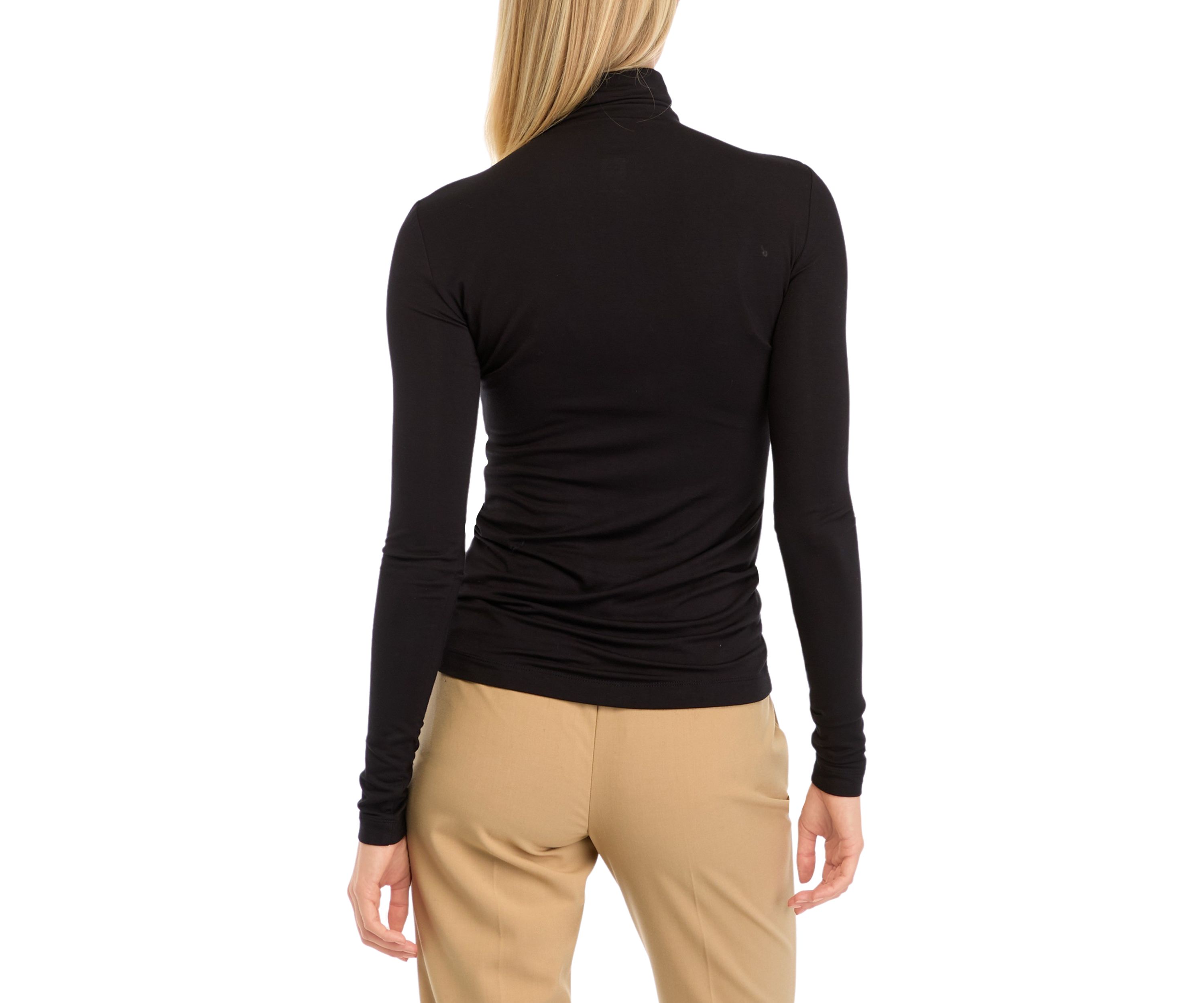 Womens Long Sleeve Seamless Turtleneck Sweater 