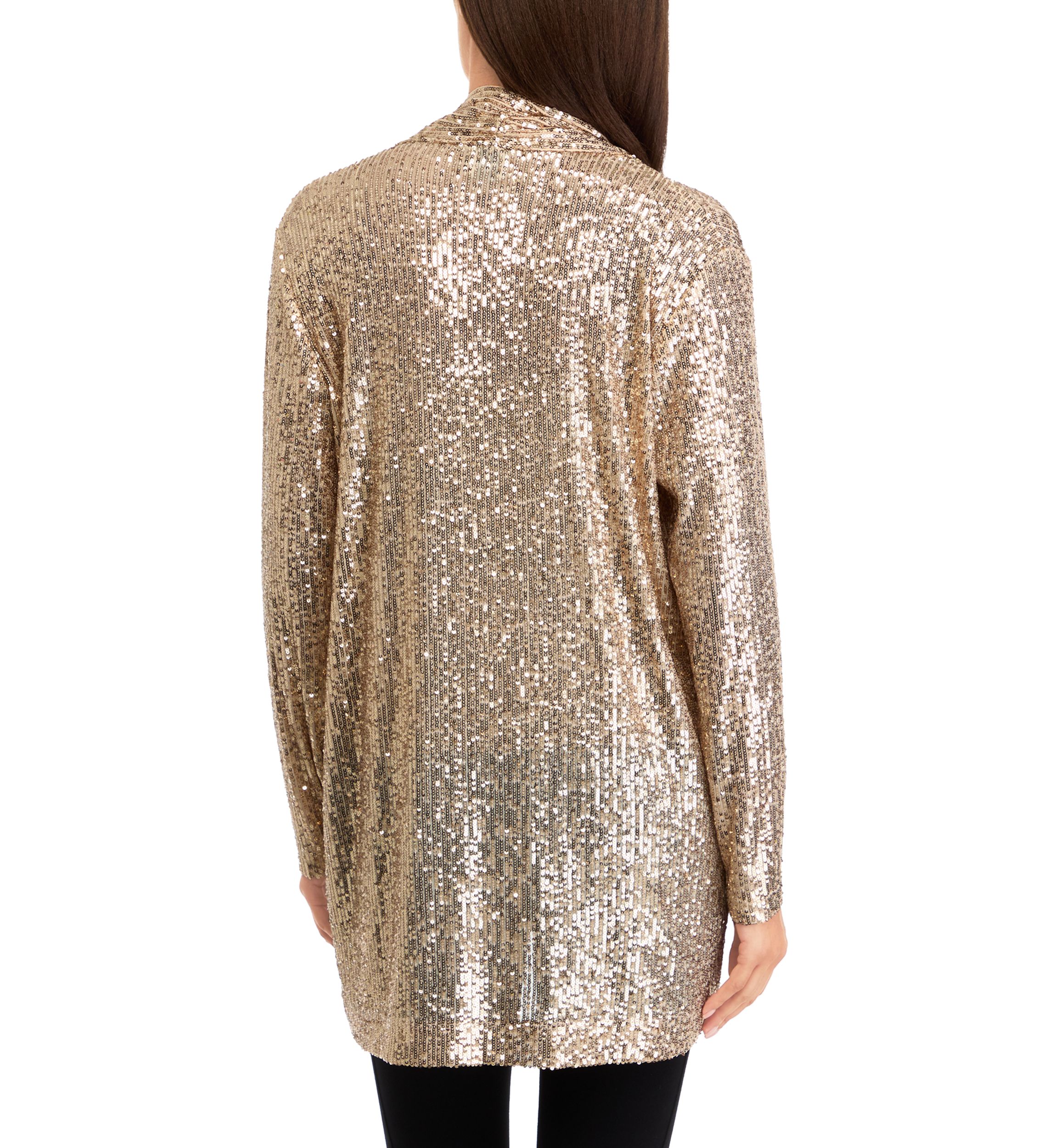 Womens Long Sleeve Sequin Cardigan