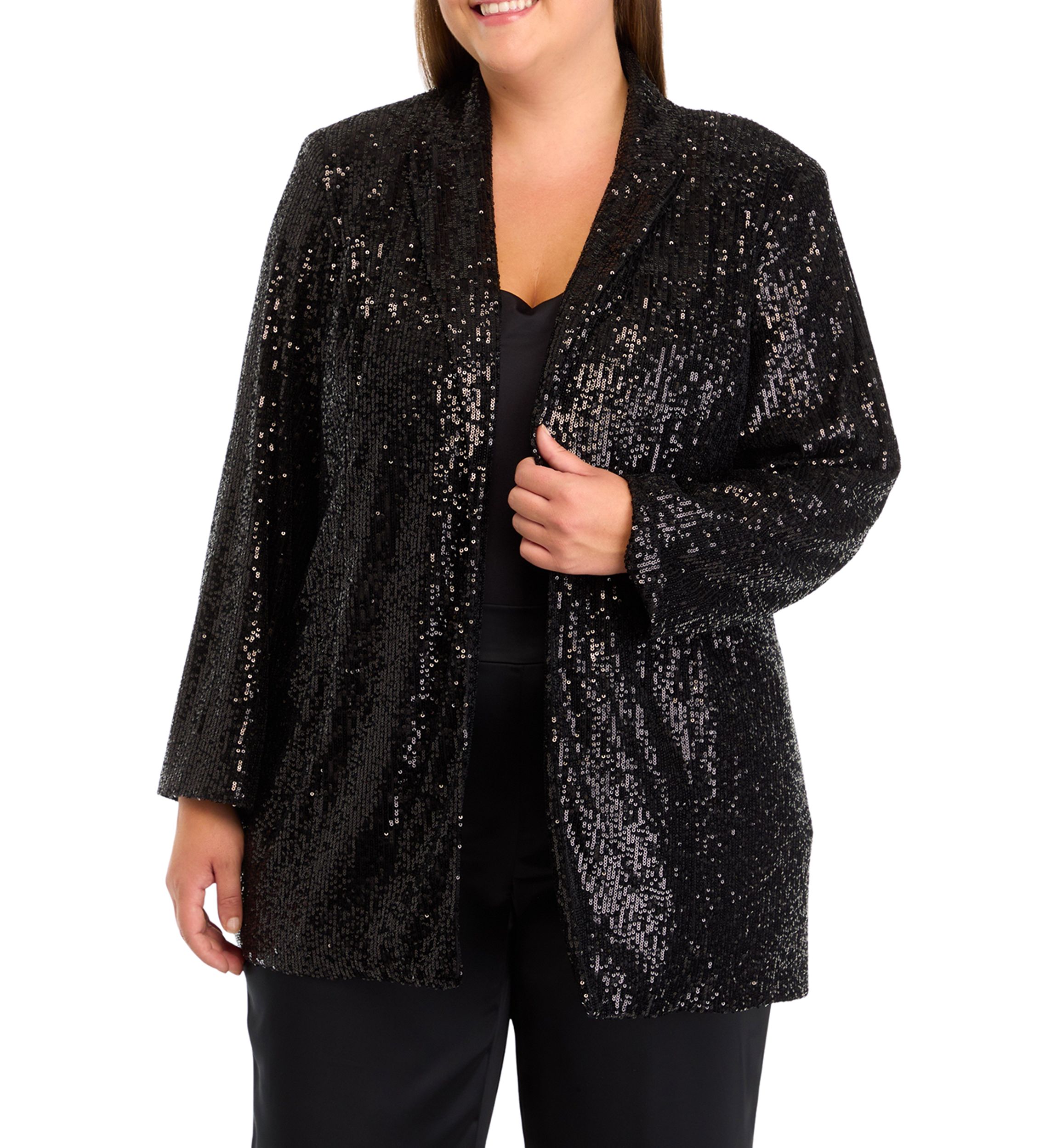Plus Size Drape Front Cardigan 
