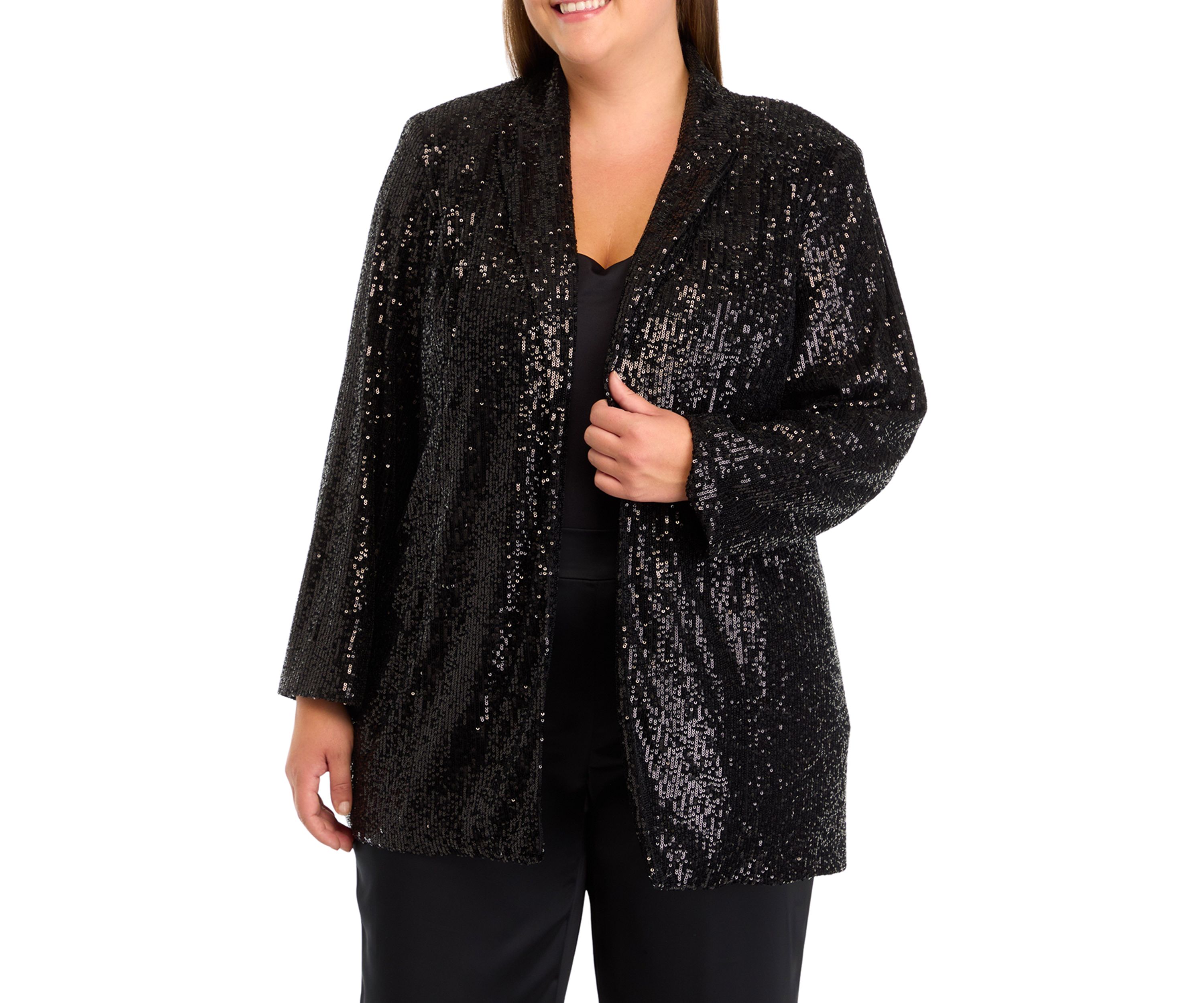 Plus Size Drape Front Cardigan 