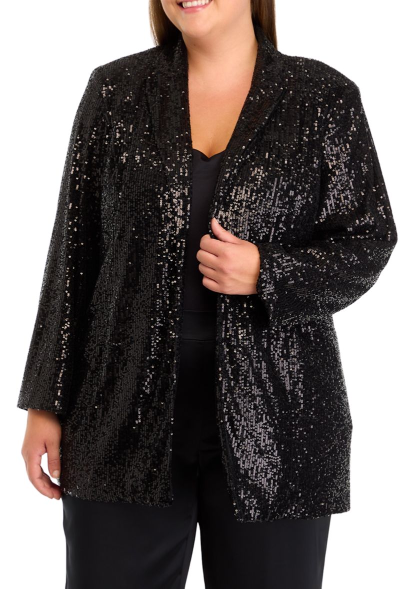 Plus Size Drape Front Cardigan 