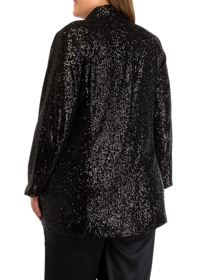 Plus Size Drape Front Cardigan 