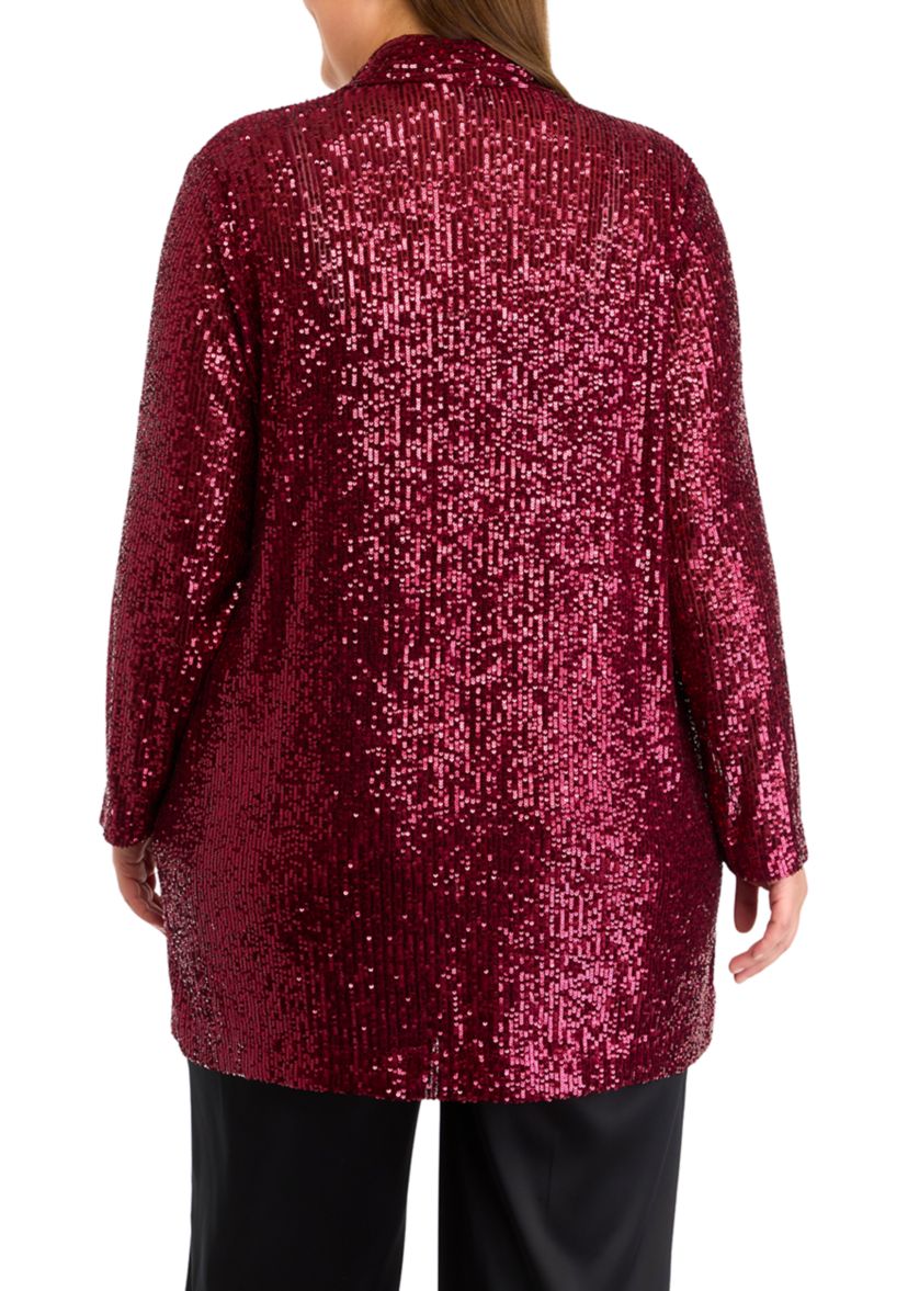 Plus Size Drape Front Cardigan 